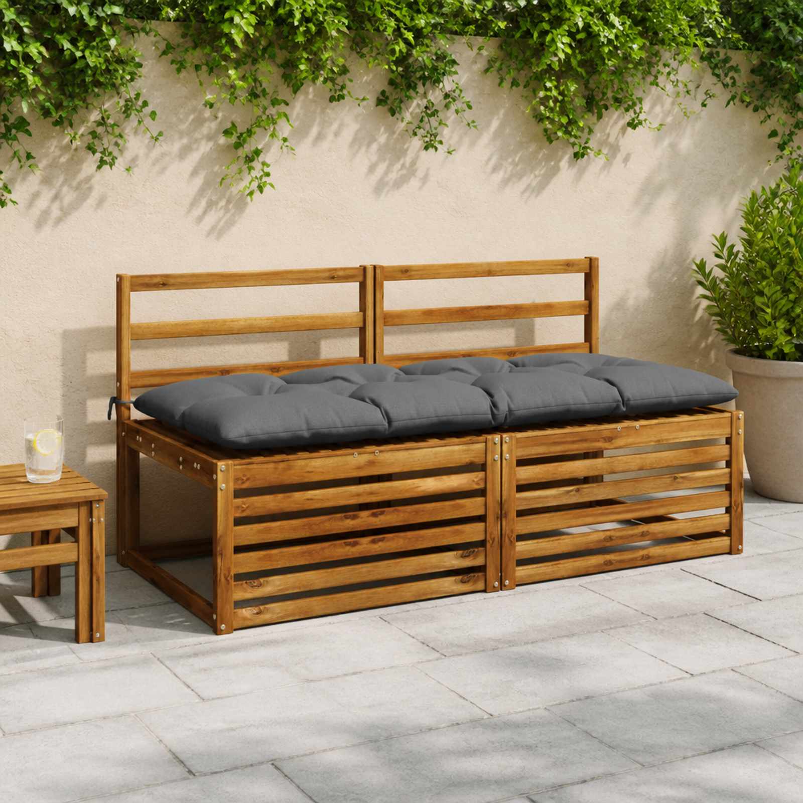 Blazina za klop VIANEN 100% poliester Modra 160 x 60 x 12 cm