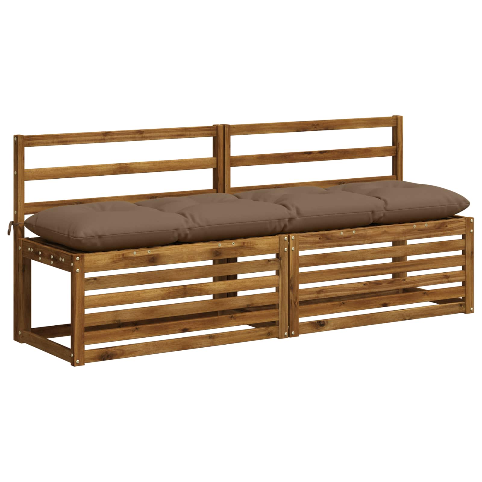 Bankkussen VIANEN 100% Polyester Taupe 160 x 40 x 12 cm