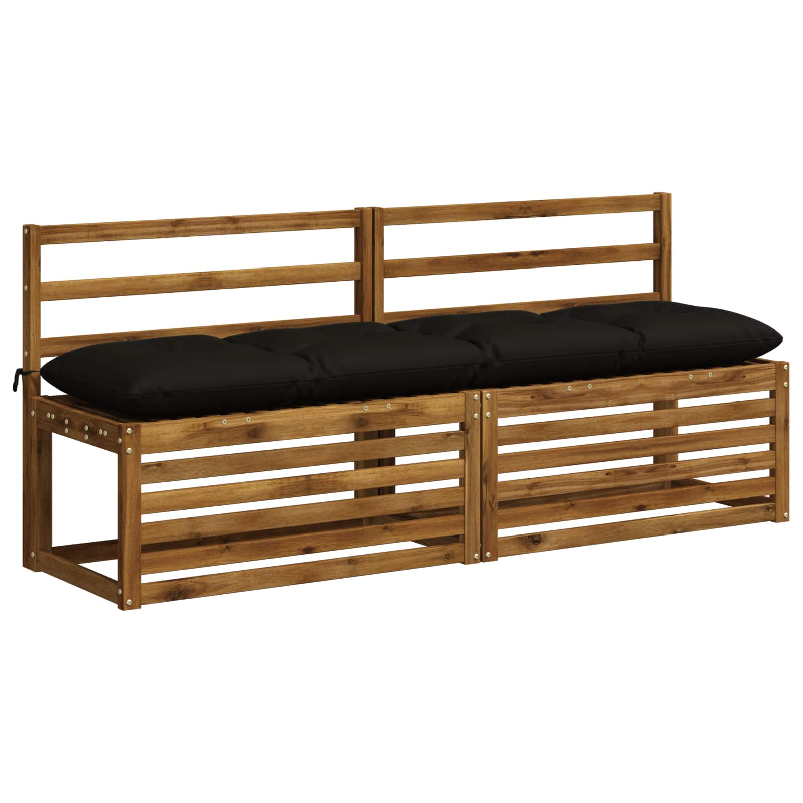 Blazina za klop VIANEN 100% poliester Črna 160 x 40 x 12 cm