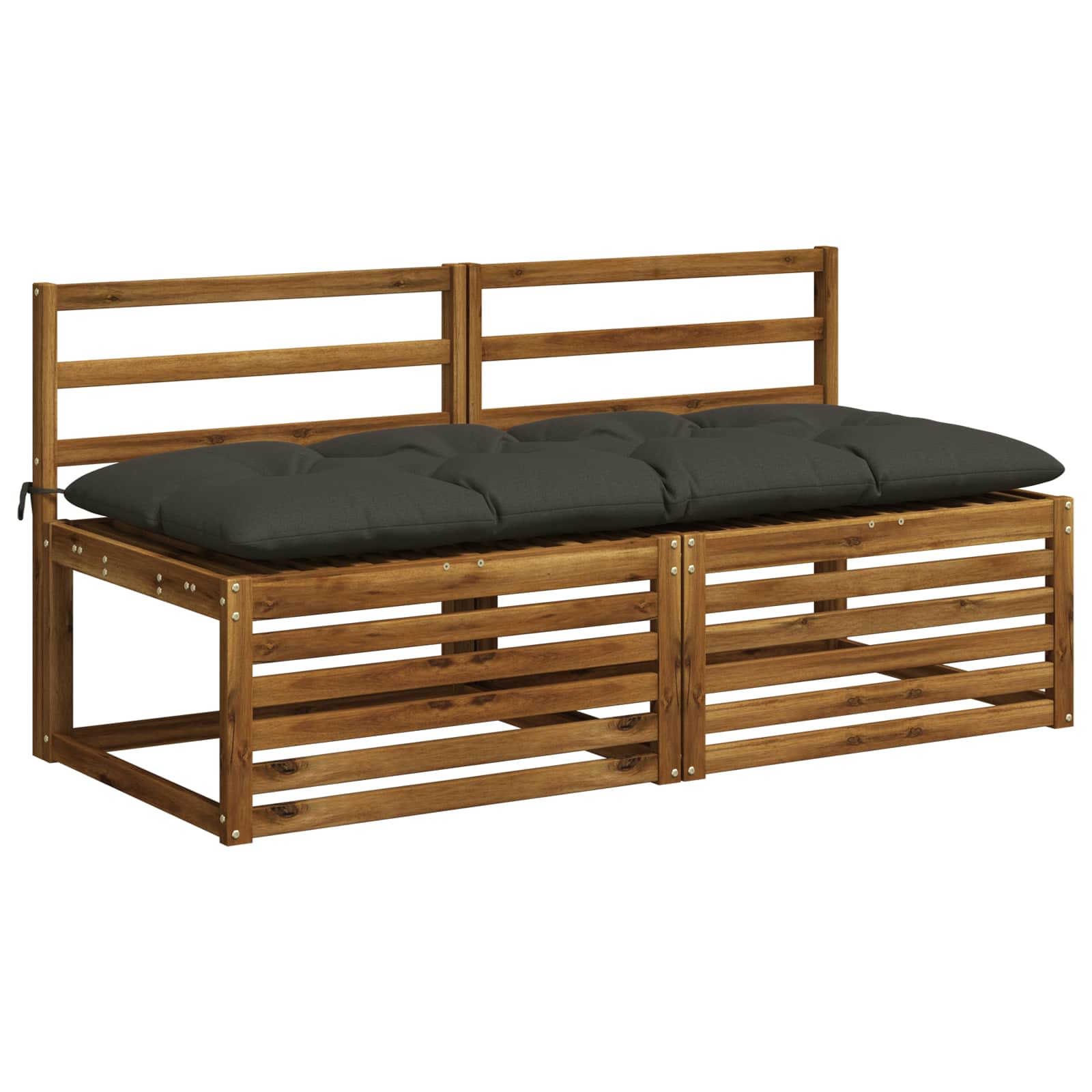 Blazina za klop VIANEN 100% poliester Antracit 160 x 60 x 12 cm