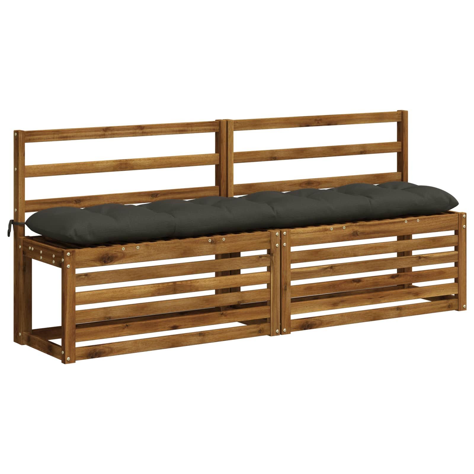 Blazina za klop VIANEN 100% poliester Antracit 170 x 30 x 12 cm
