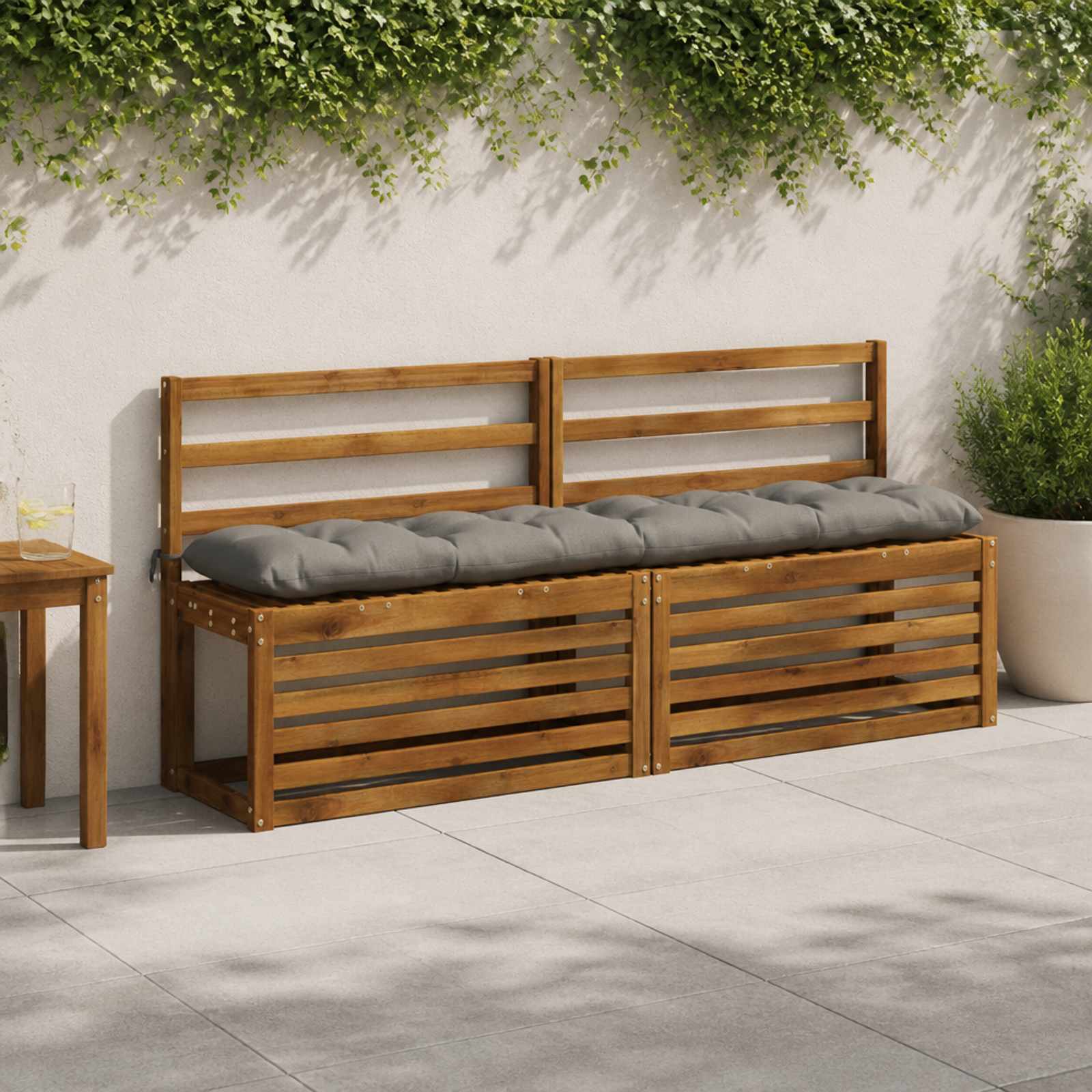 Blazina za klop VIANEN 100% poliester Siva 180 x 30 x 12 cm