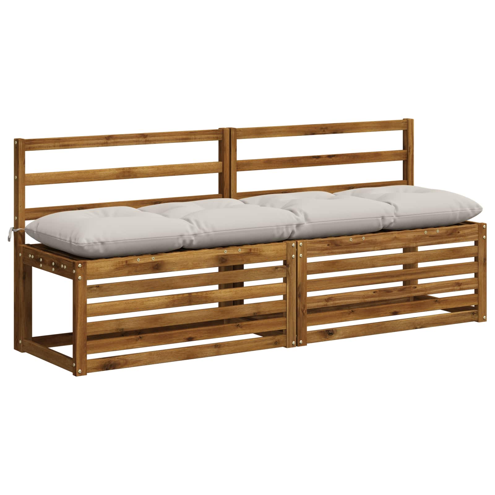 Blazina za klop VIANEN 100% poliester Bela 170 x 40 x 12 cm