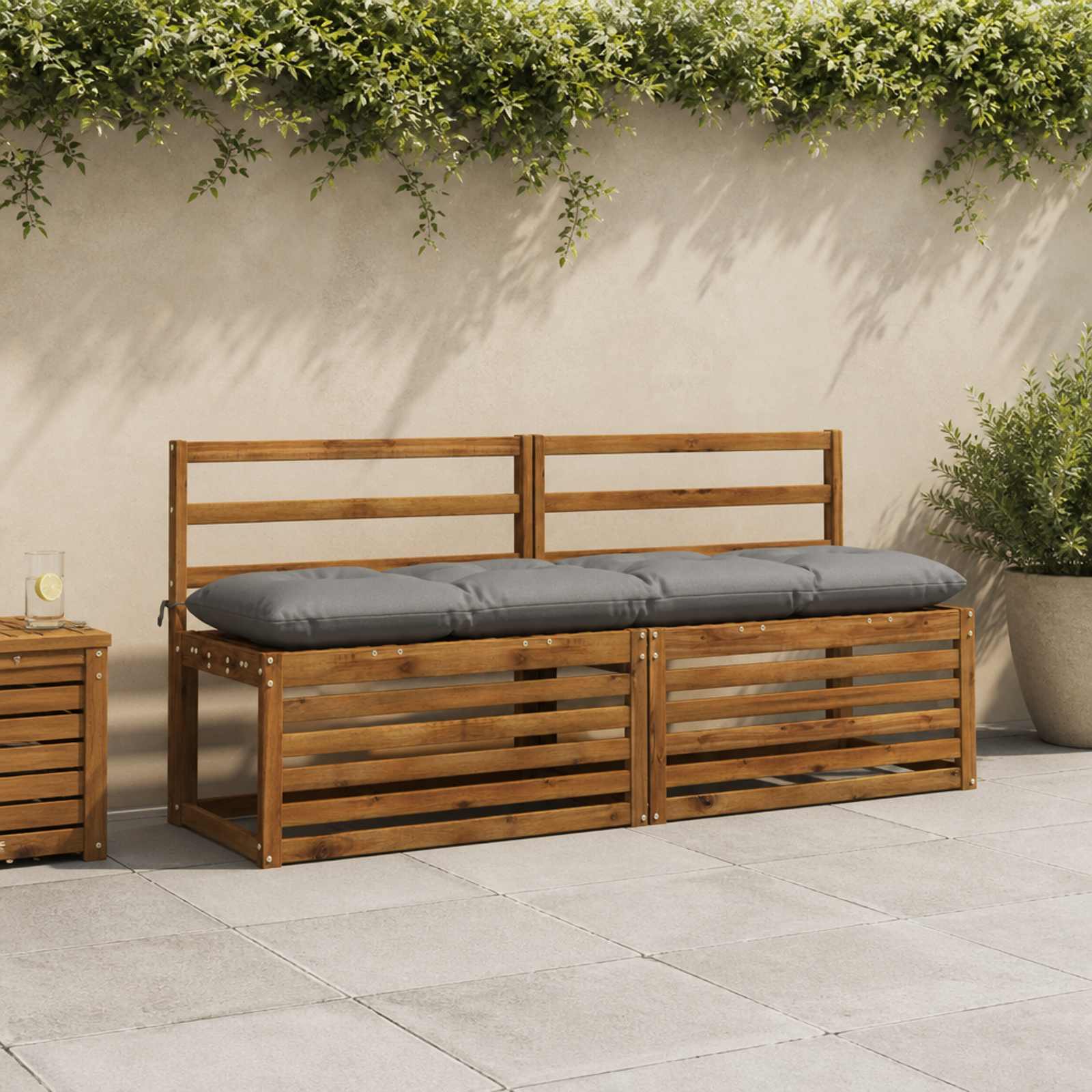 Blazina za klop VIANEN 100% poliester Siva 180 x 40 x 12 cm