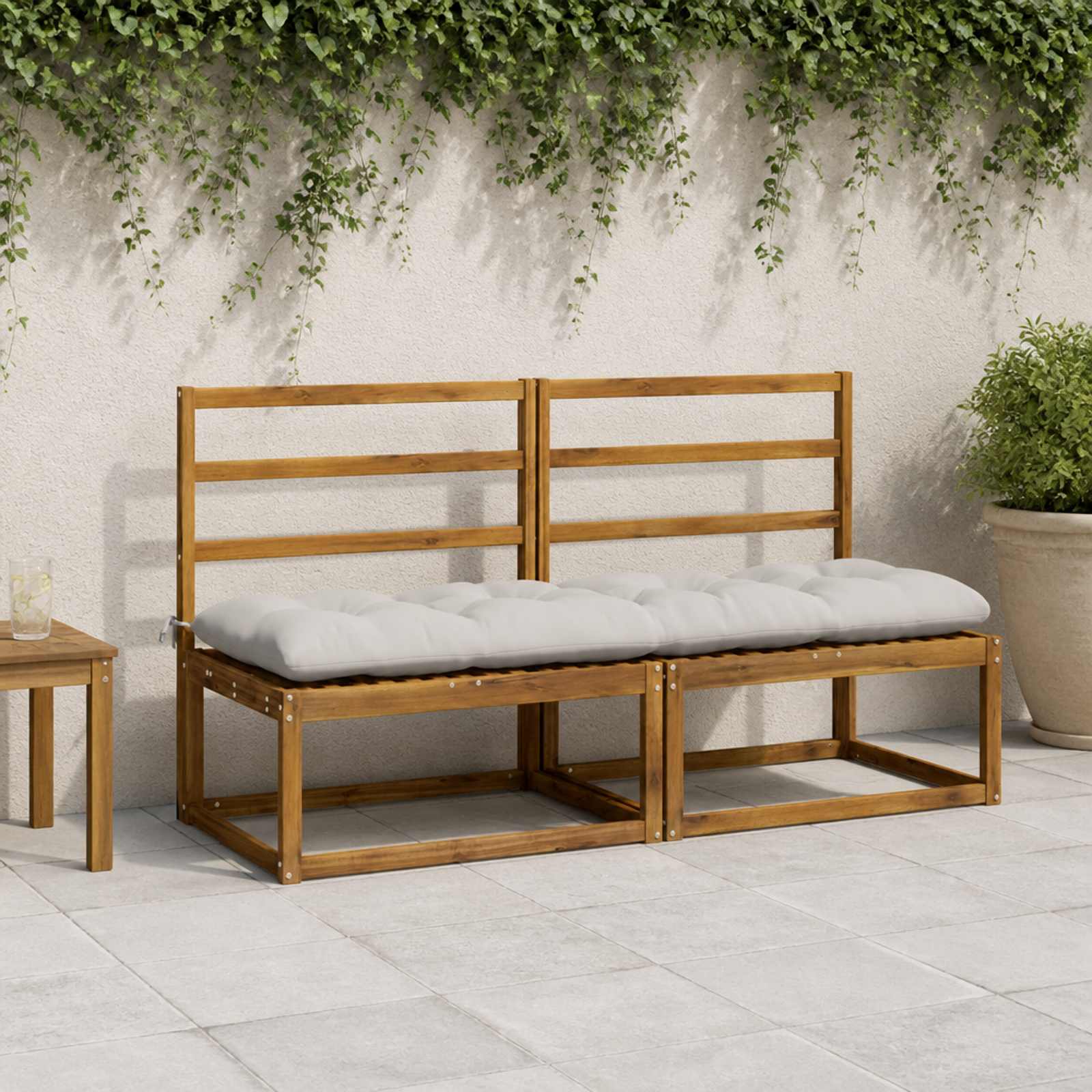 Blazina za klop VIANEN 100% poliester Bela 170 x 50 x 12 cm
