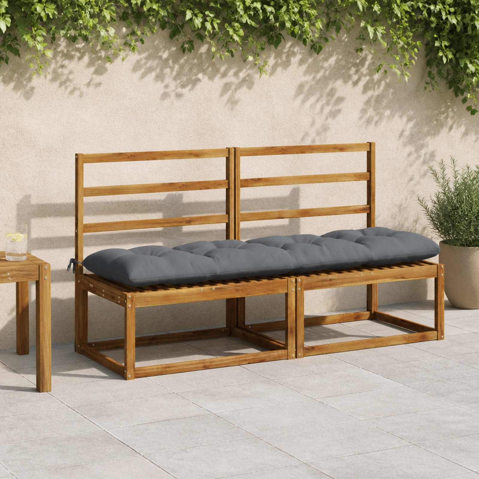vidaXL Bænkpude VIANEN 100% polyester Blå 160 x 50 x 12 cm