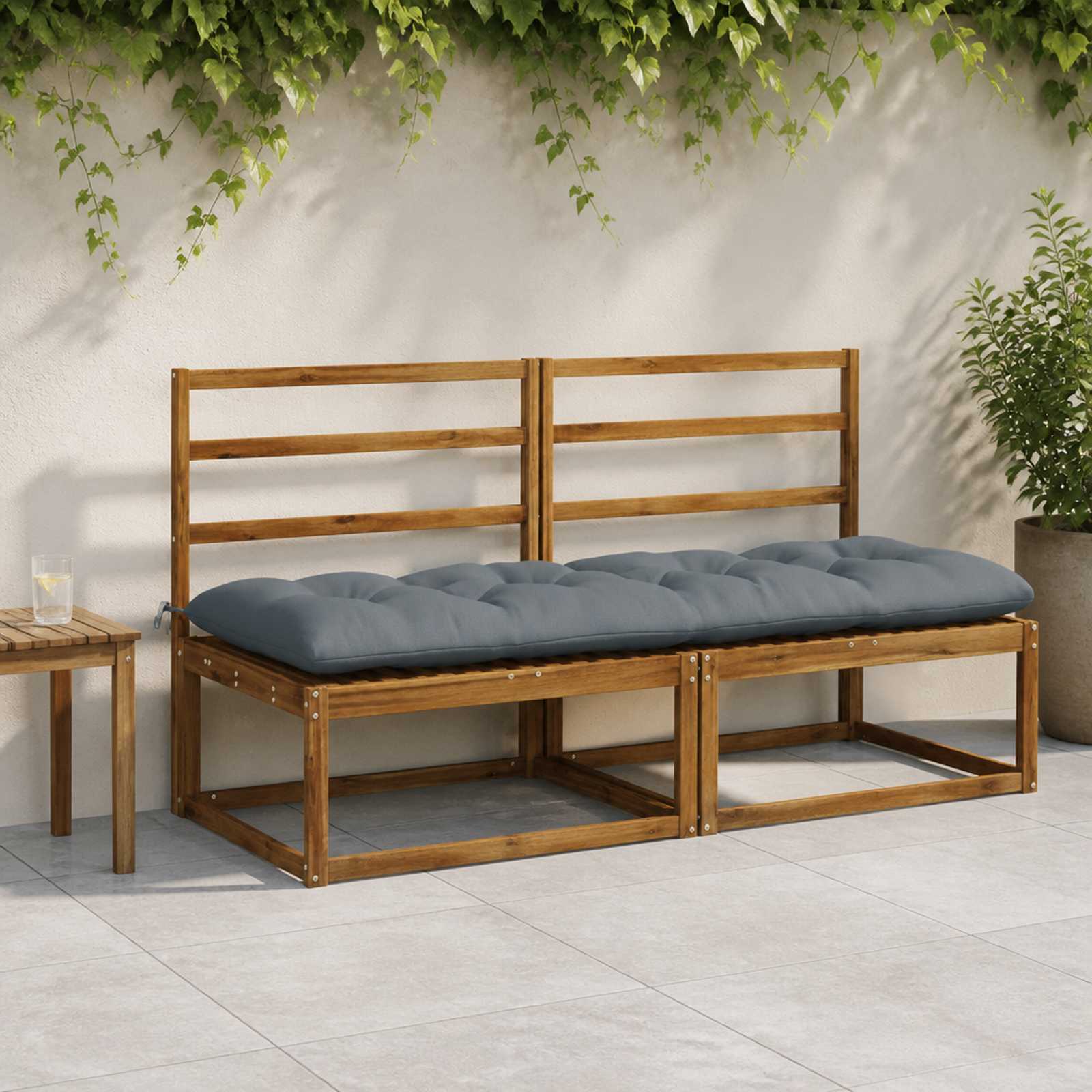 vidaXL Bænkpude VIANEN 100% polyester Blå 170 x 60 x 12 cm