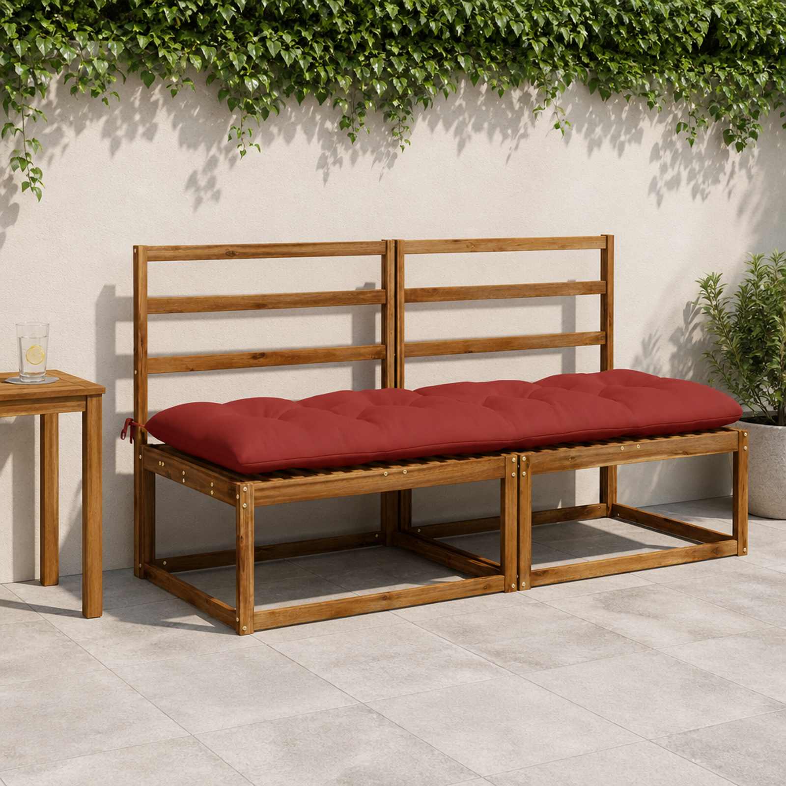 Blazina za klop VIANEN 100% poliester Rdeča 180 x 60 x 12 cm