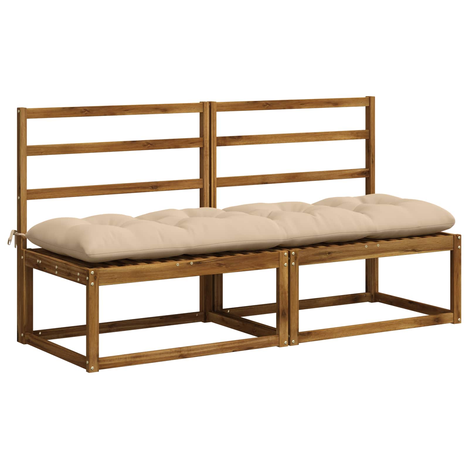 Bankkussen VIANEN 100% Polyester Crèmekleurig 180 x 50 x 12 cm