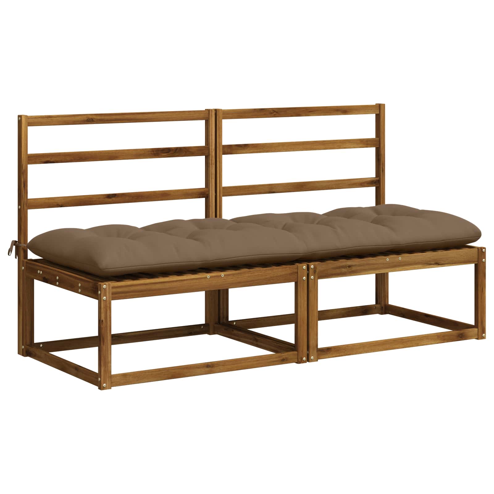 Blazina za klop VIANEN 100% poliester Taupe 180 x 60 x 12 cm