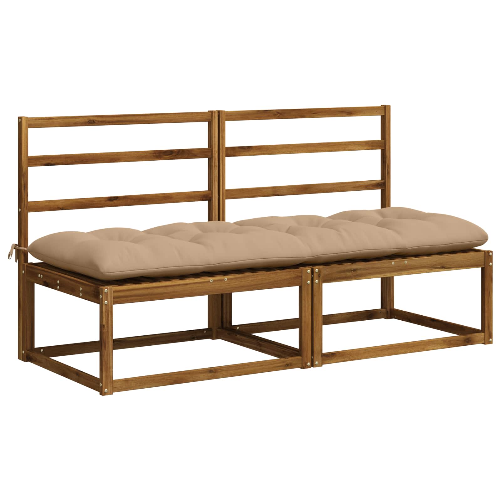 Blazina za klop VIANEN 100% poliester Peščena 180 x 60 x 12 cm