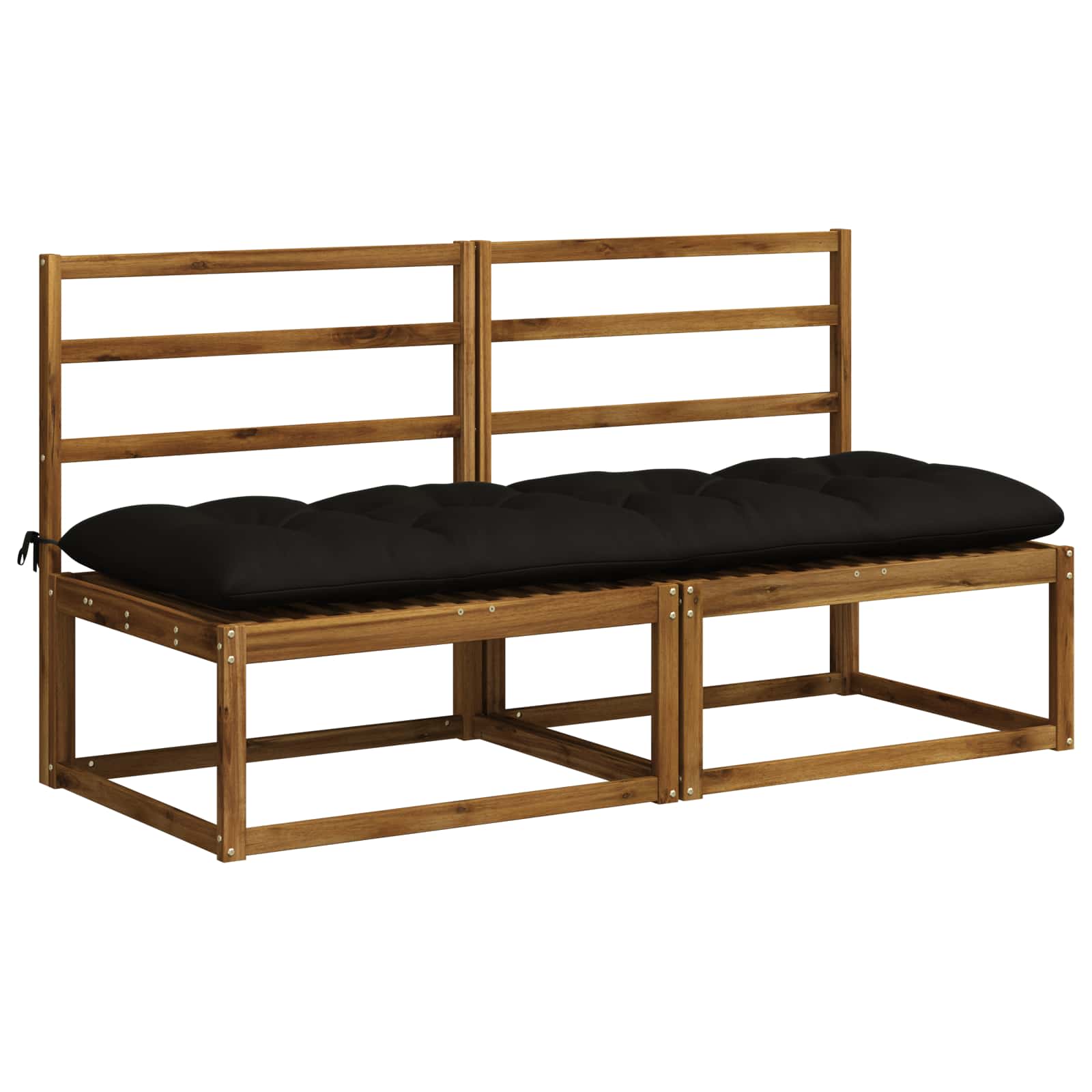 Blazina za klop VIANEN 100% poliester Črna 180 x 60 x 12 cm
