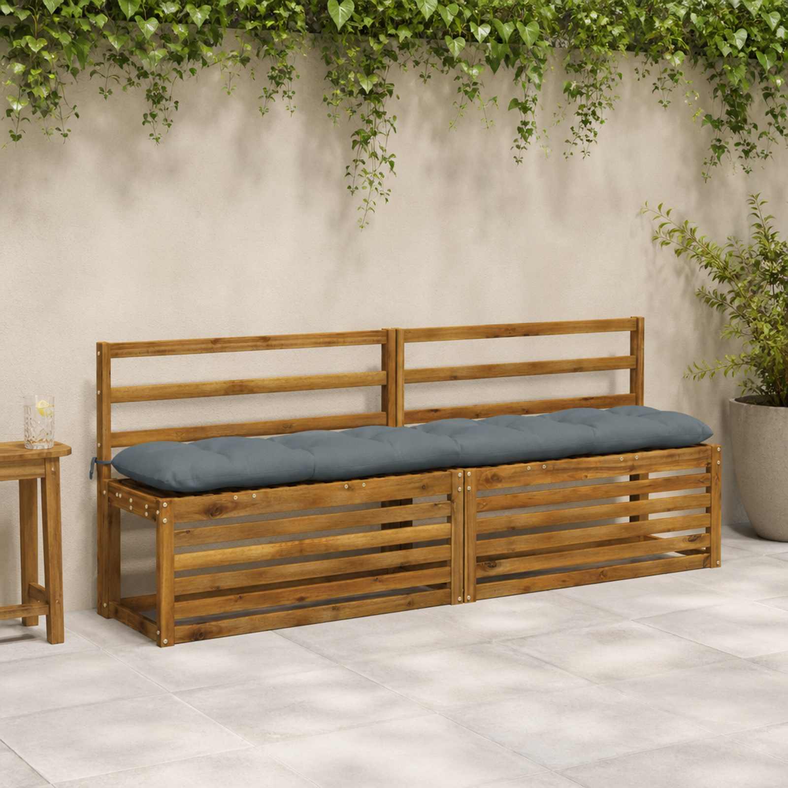 Blazina za klop VIANEN 100% poliester Modra 200 x 30 x 12 cm