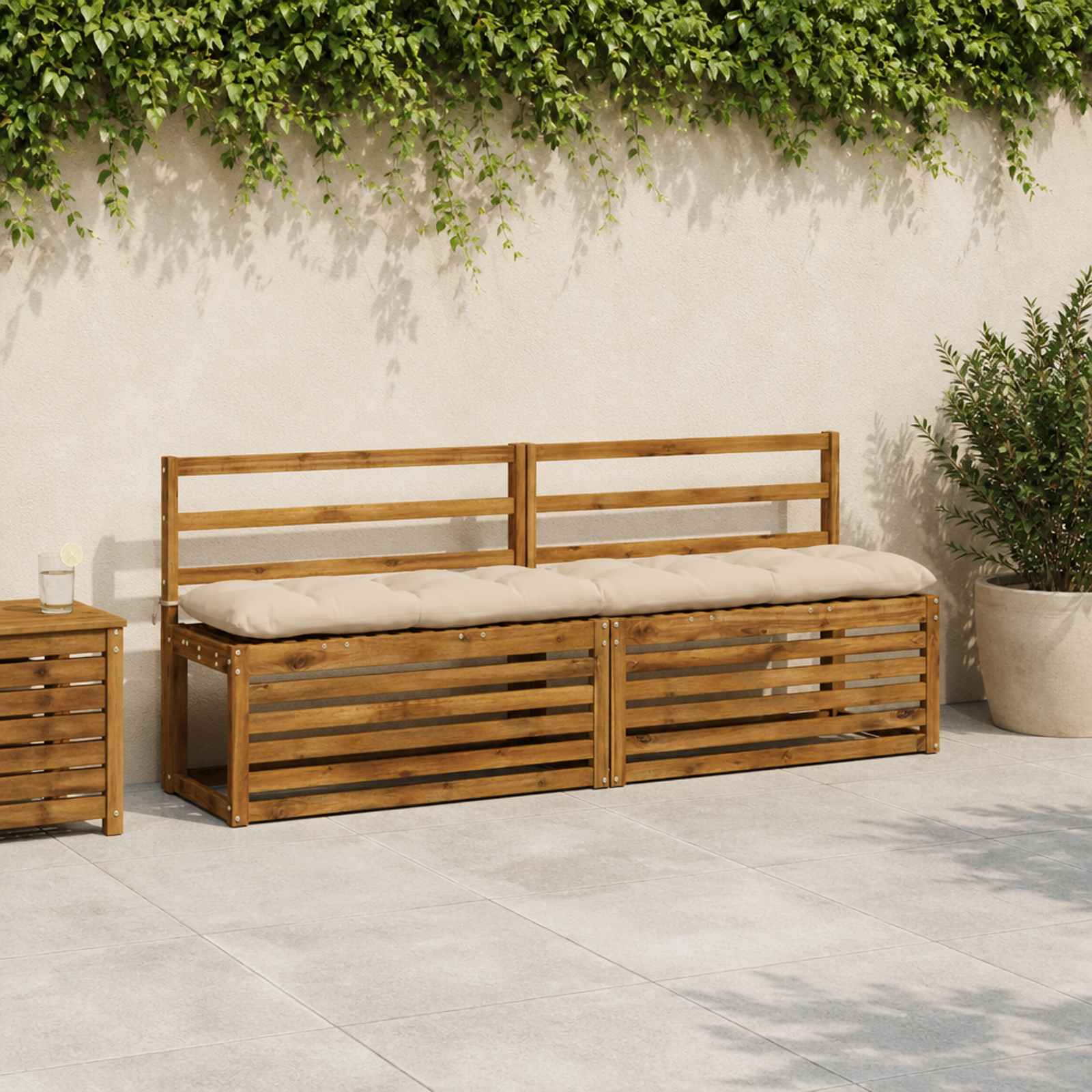 Blazina za klop VIANEN 100% poliester Krem 200 x 30 x 12 cm