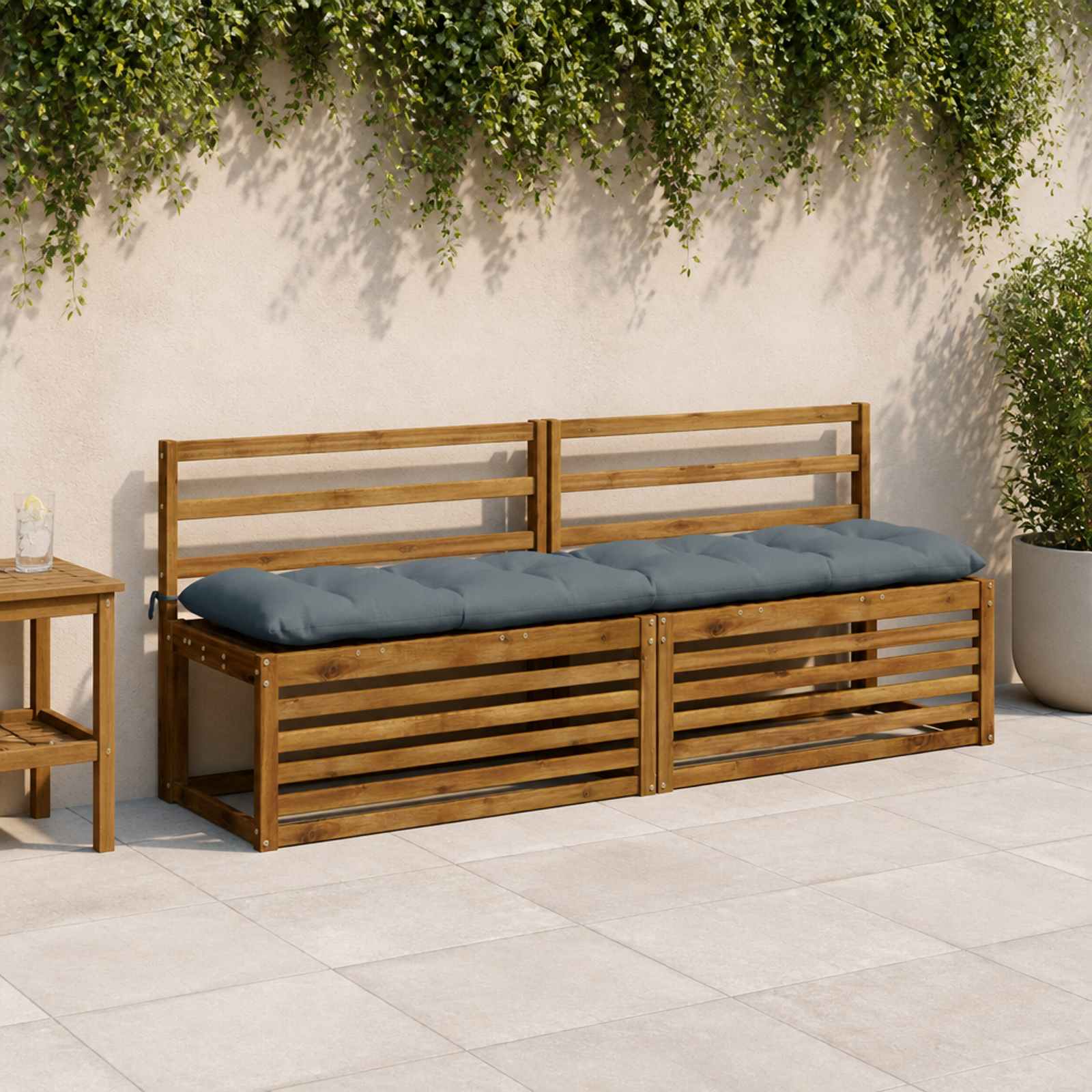 Blazina za klop VIANEN 100% poliester Modra 200 x 40 x 12 cm