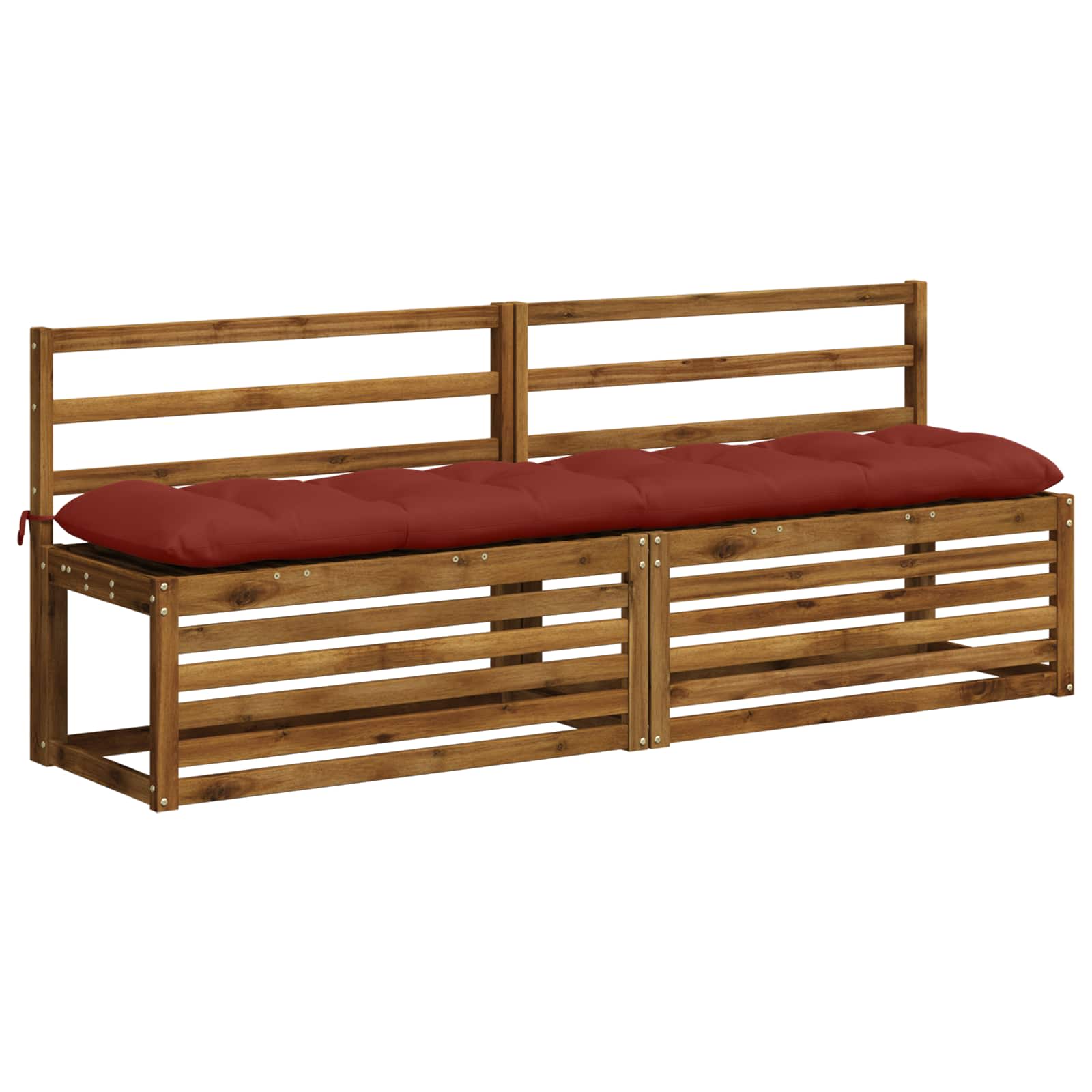 vidaXL Bankkissen VIANEN 100 % Polyester Rot 190 x 40 x 12 cm – Bild 3