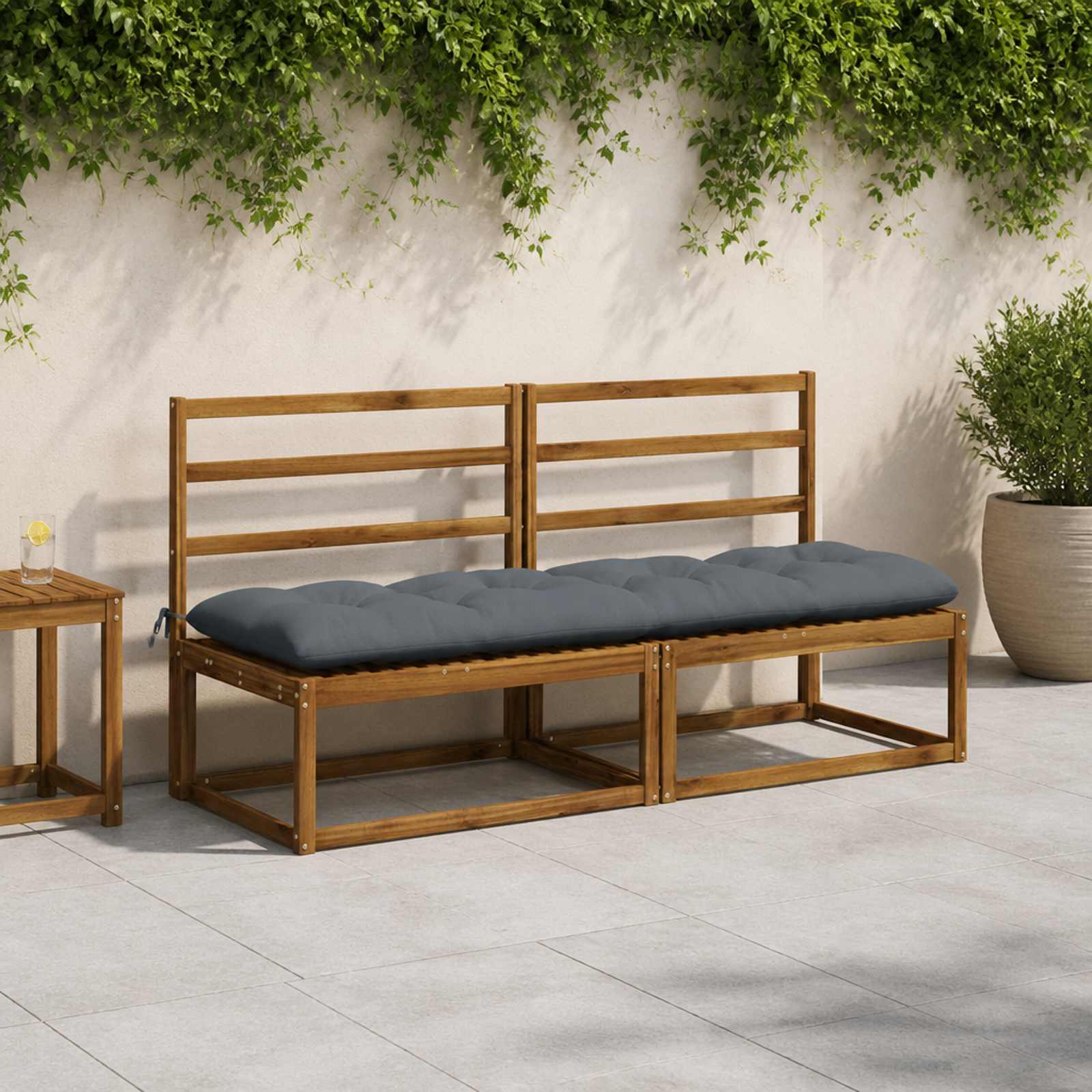 Blazina za klop VIANEN 100% poliester Modra 200 x 50 x 12 cm