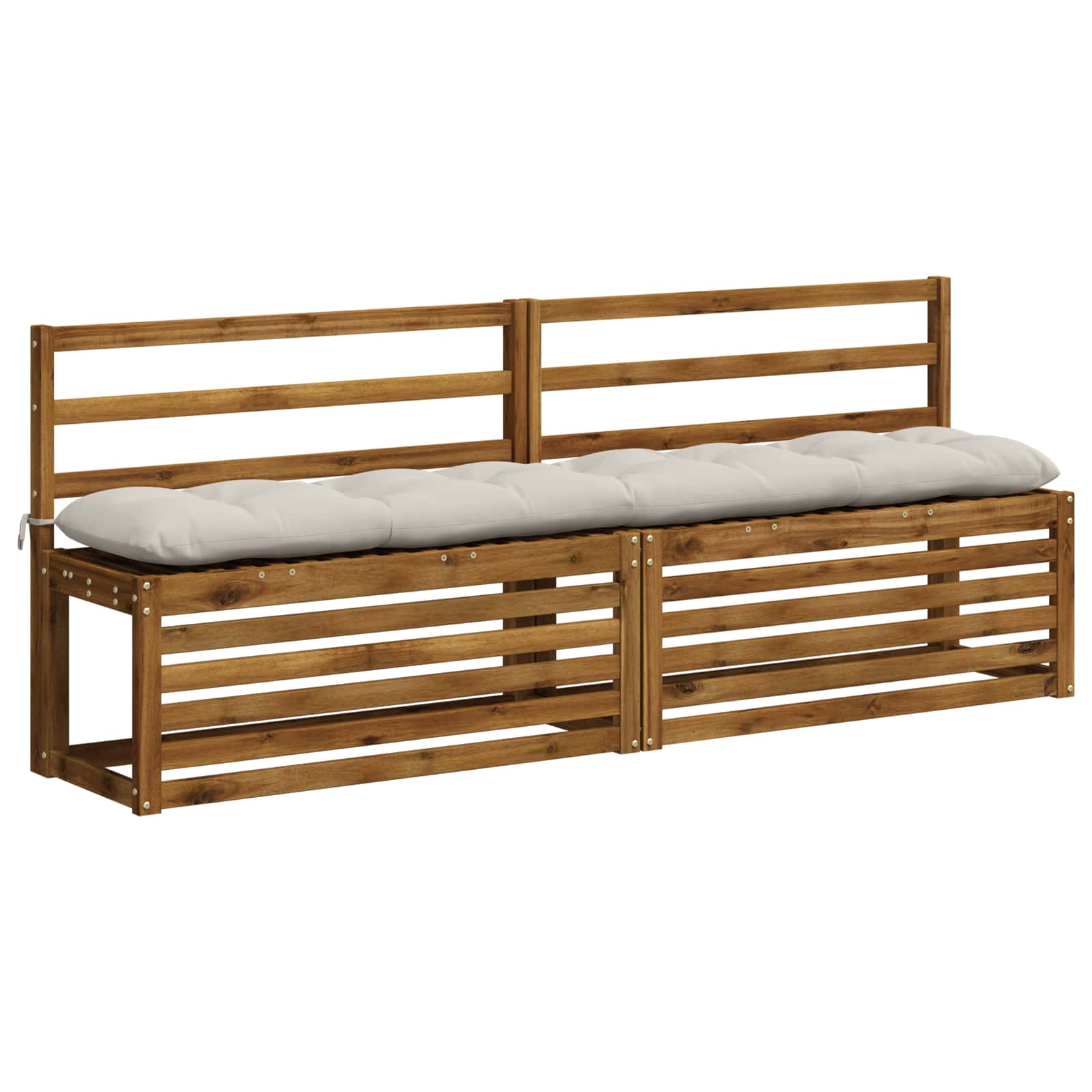 Blazina za klop VIANEN 100% poliester Bela 200 x 30 x 12 cm