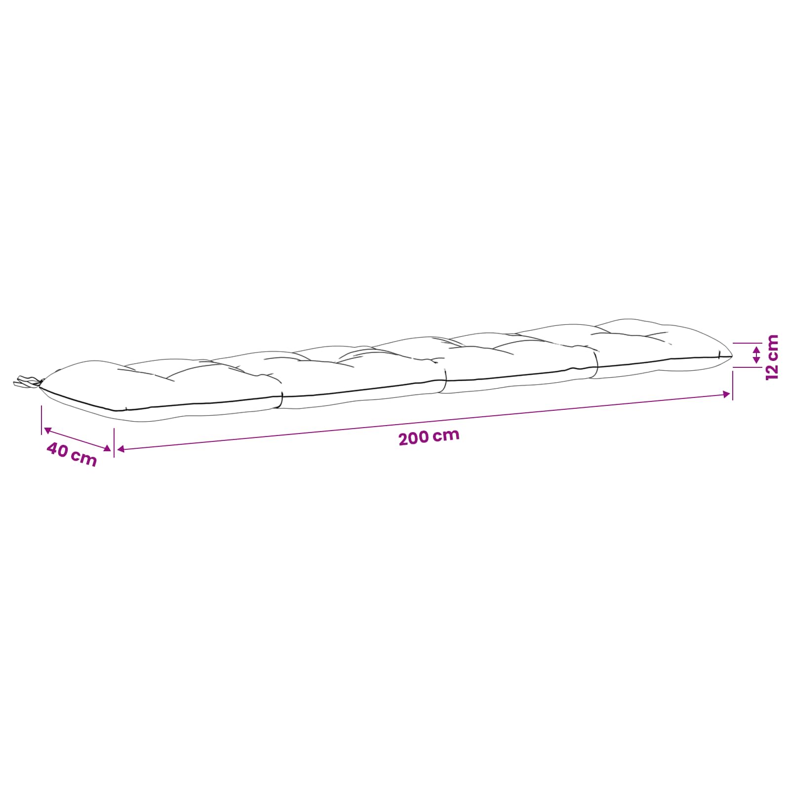Blazine za klopi VIANEN 2 kos 100% poliester Peščena