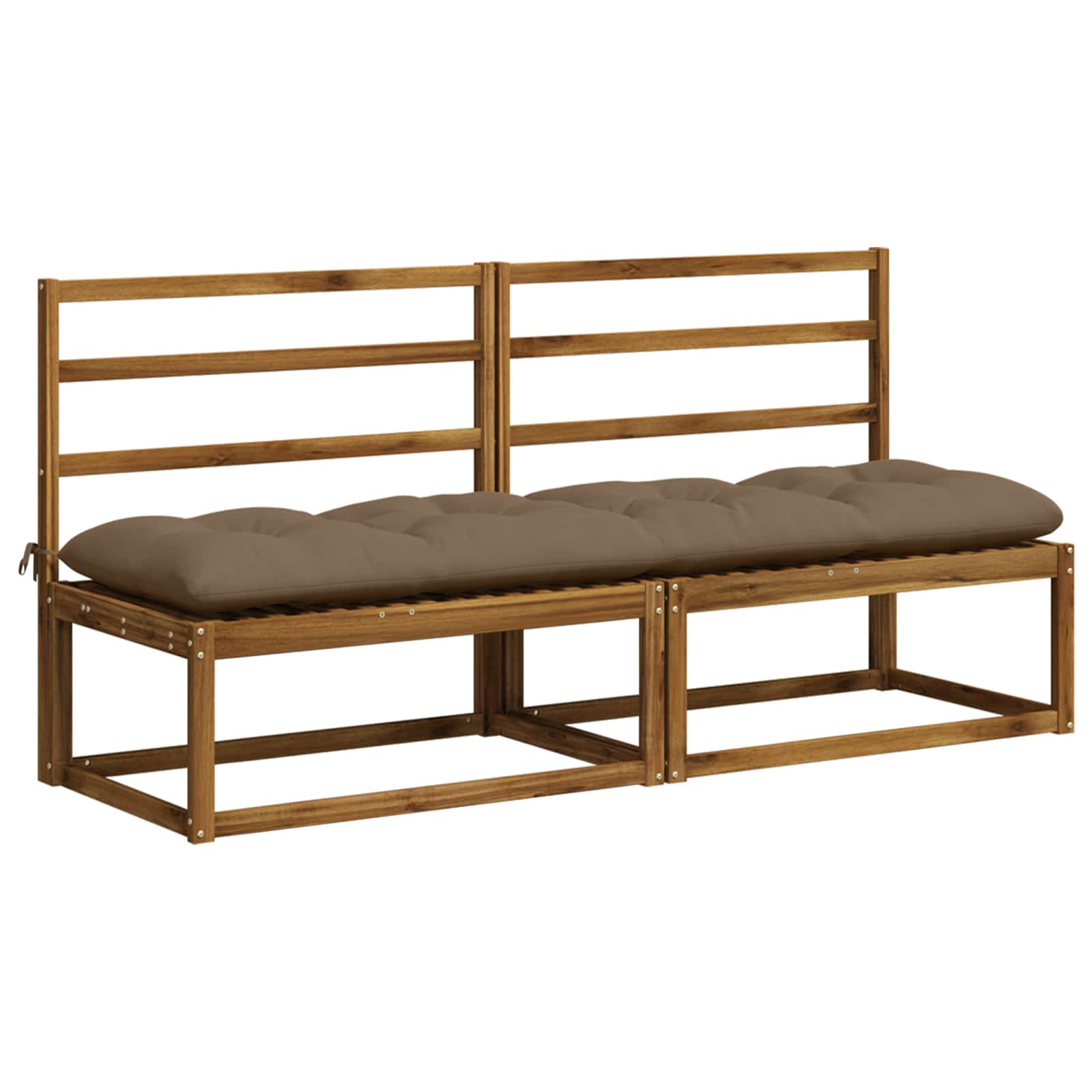Blazina za klop VIANEN 100% poliester Taupe 200 x 50 x 12 cm