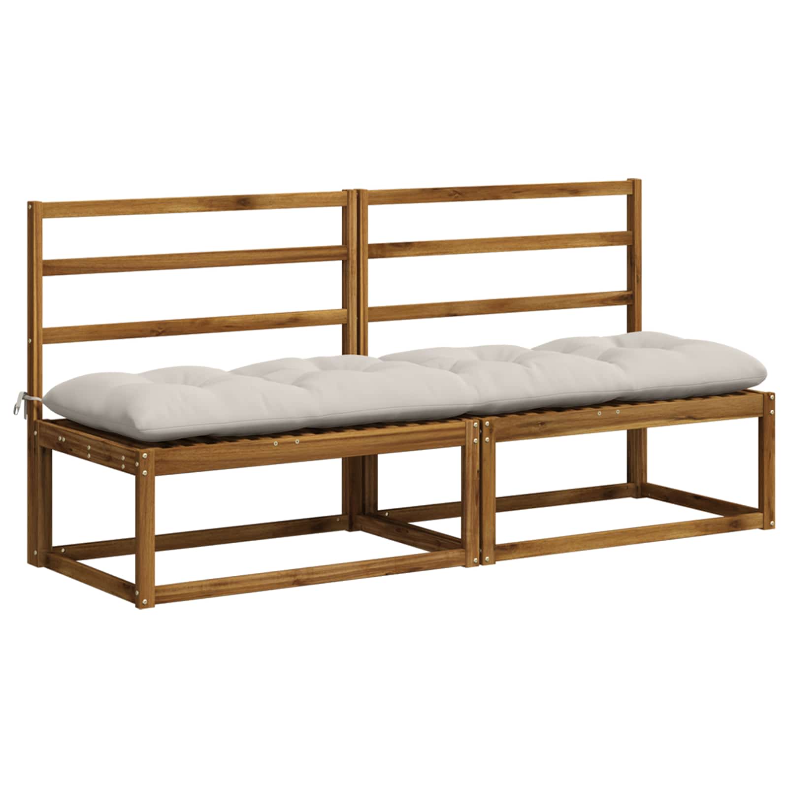 Blazina za klop VIANEN 100% poliester Bela 200 x 50 x 12 cm