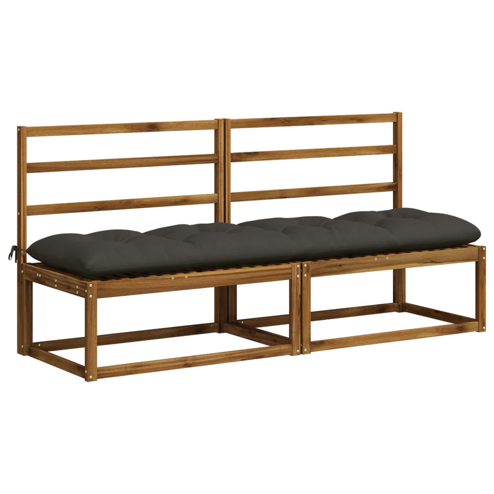 Blazina za klop VIANEN 100% poliester Antracit 200 x 50 x 12 cm