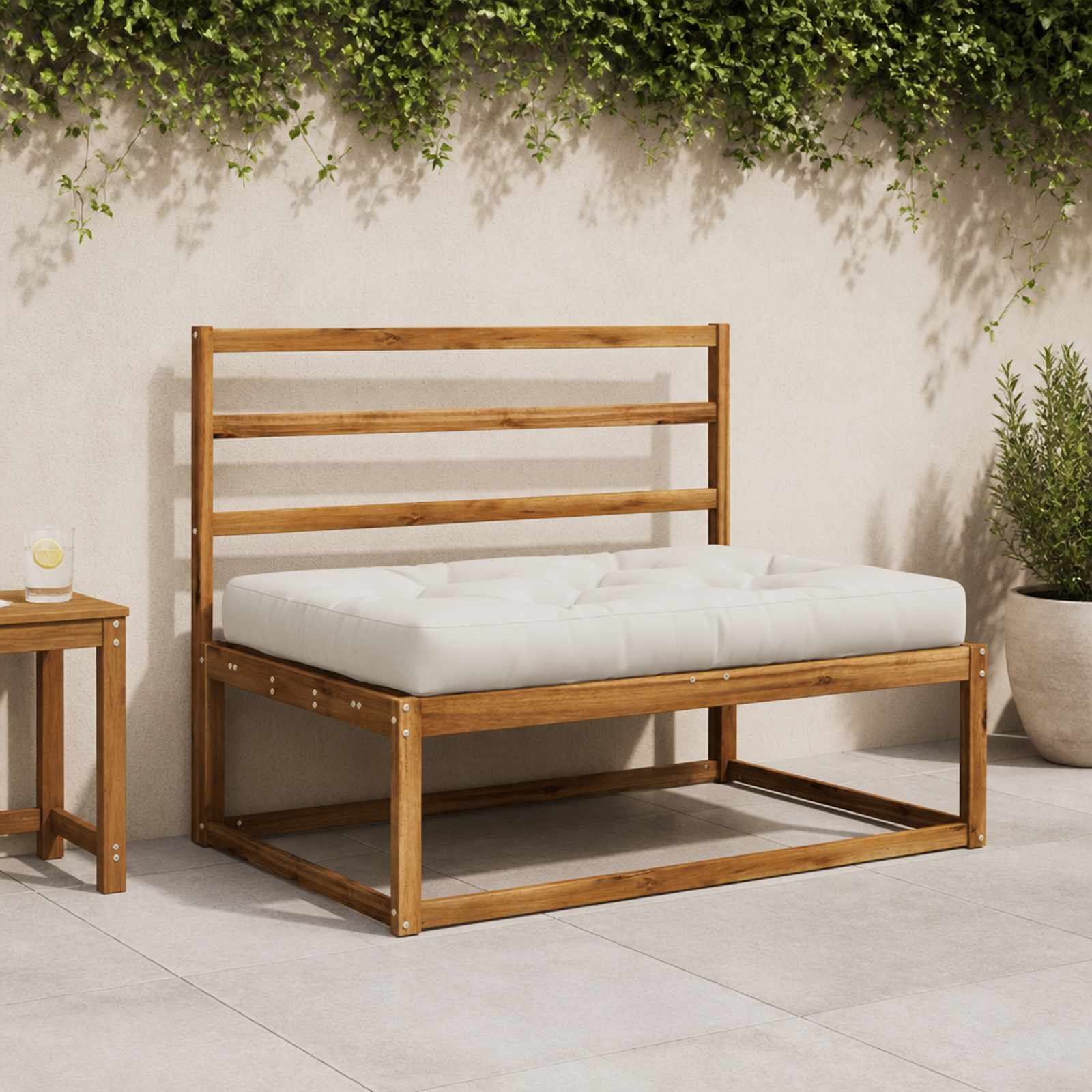 vidaXL Palle sæde pude VIANEN 100% polyester Hvid 120 x 80 x 12 cm