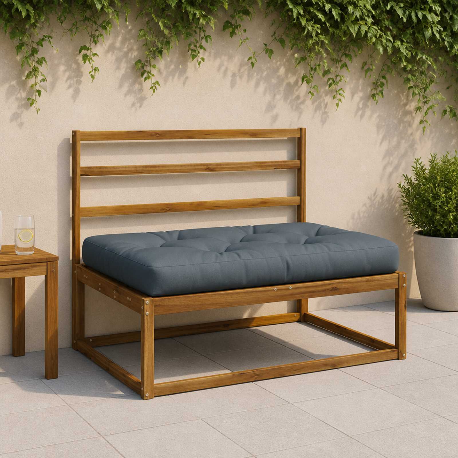 Pallet Zitkussen VIANEN 100% Polyester Blauw 120 x 80 x 12 cm image 1