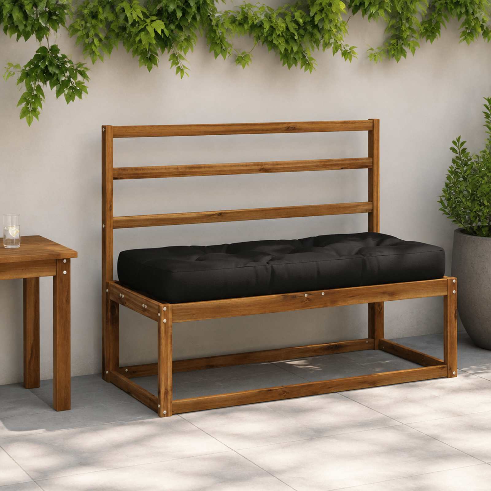 Pallet Zitkussen VIANEN 100% Polyester Zwart 120 x 40 x 12 cm image 1