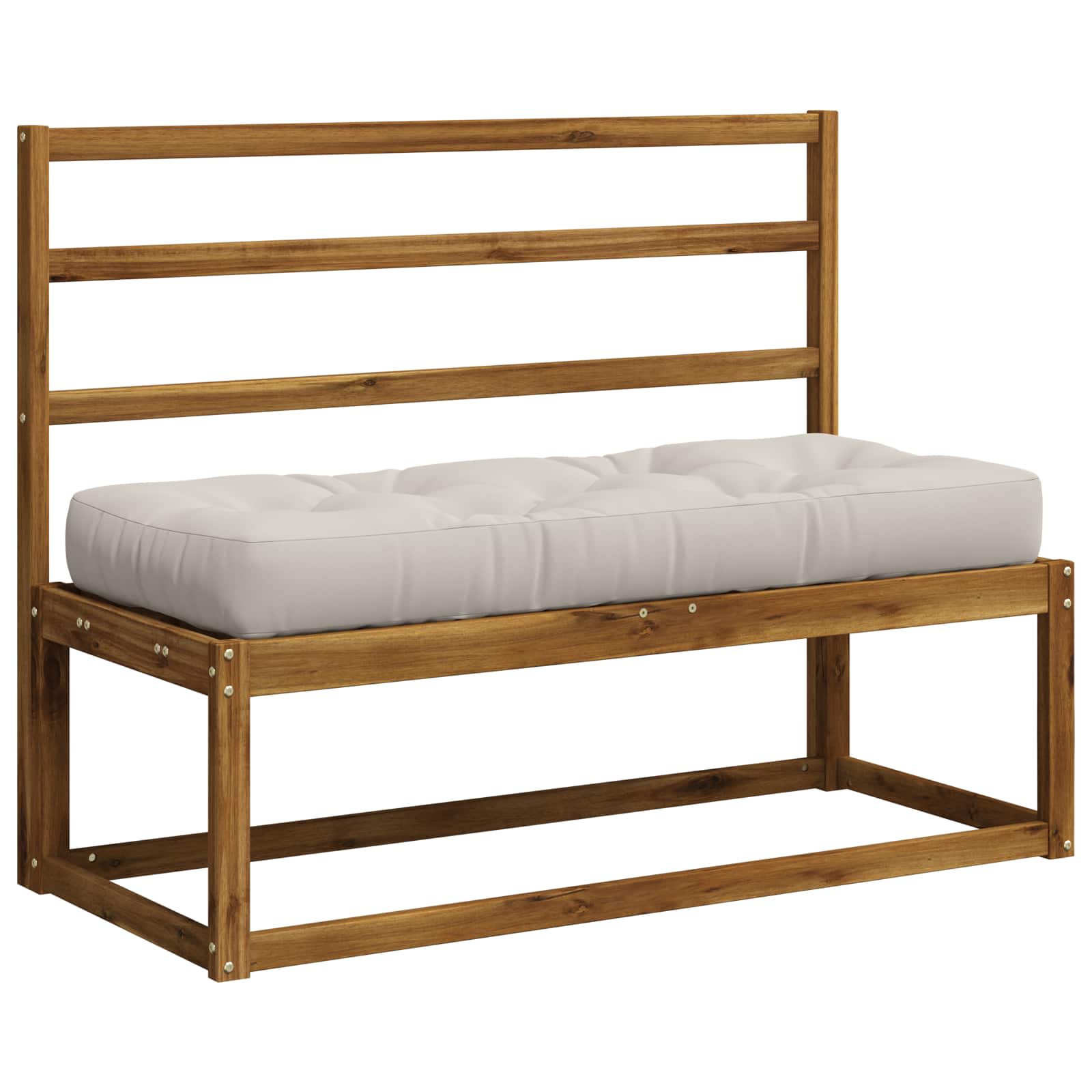 vidaXL - Pallet - Zitkussen - VIANEN - 100% - Polyester - Wit - 120 - x - 40 - x - 12 - cm