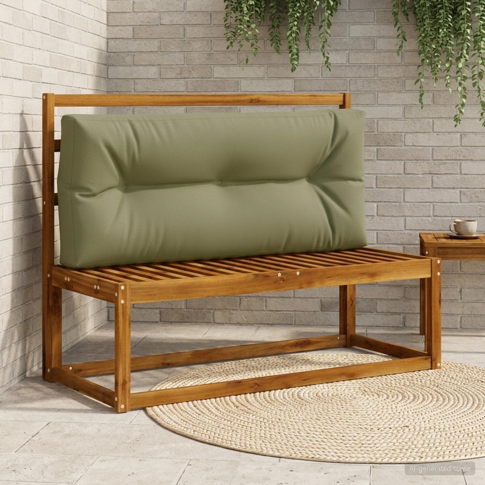 Pallet Rugkussen VIANEN 100% Polyester Olijfgroen image 1