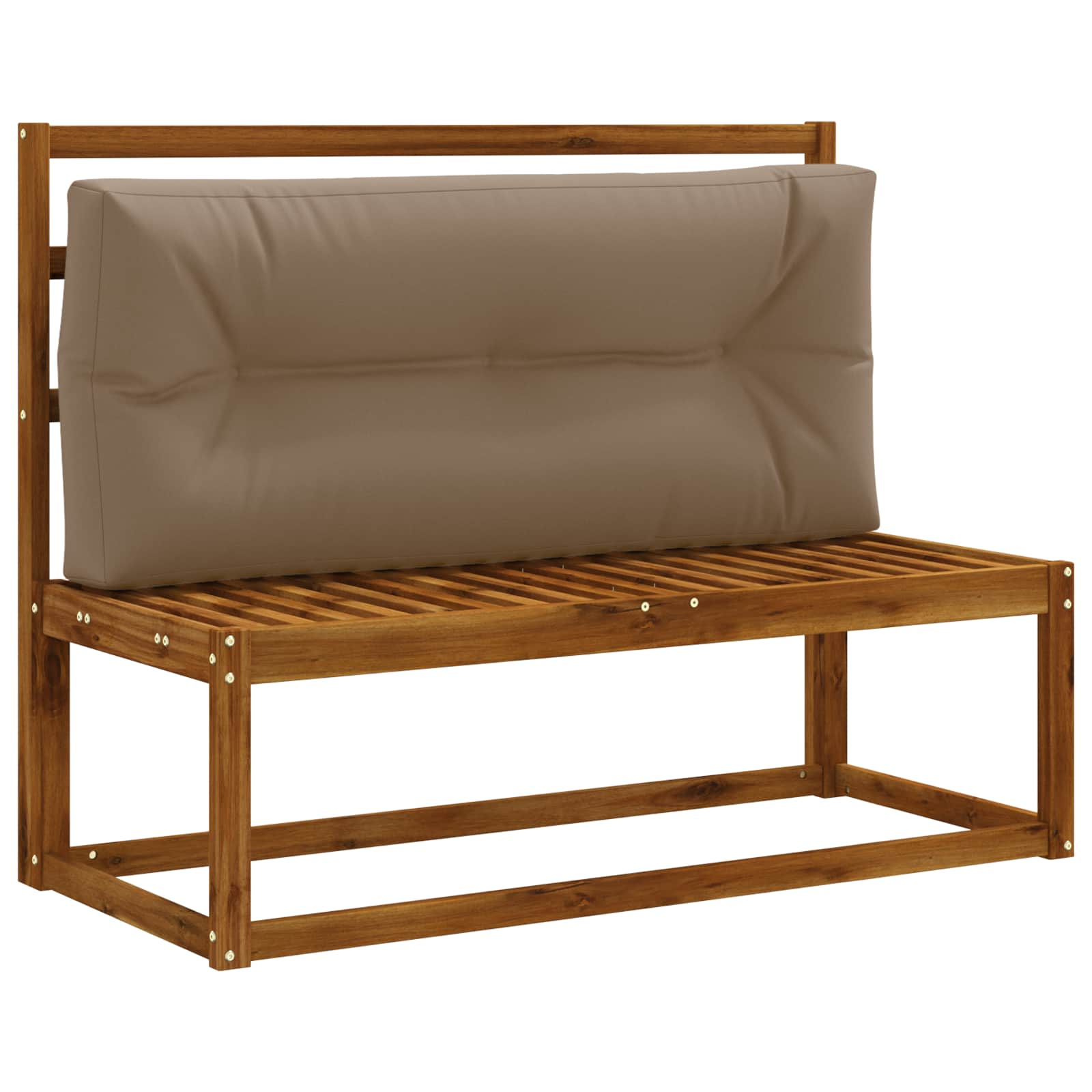 vidaXL - Palletrugkussen - VIANEN - 100% - Polyester - Taupe - 120 - x - 60 - x - 12 - cm