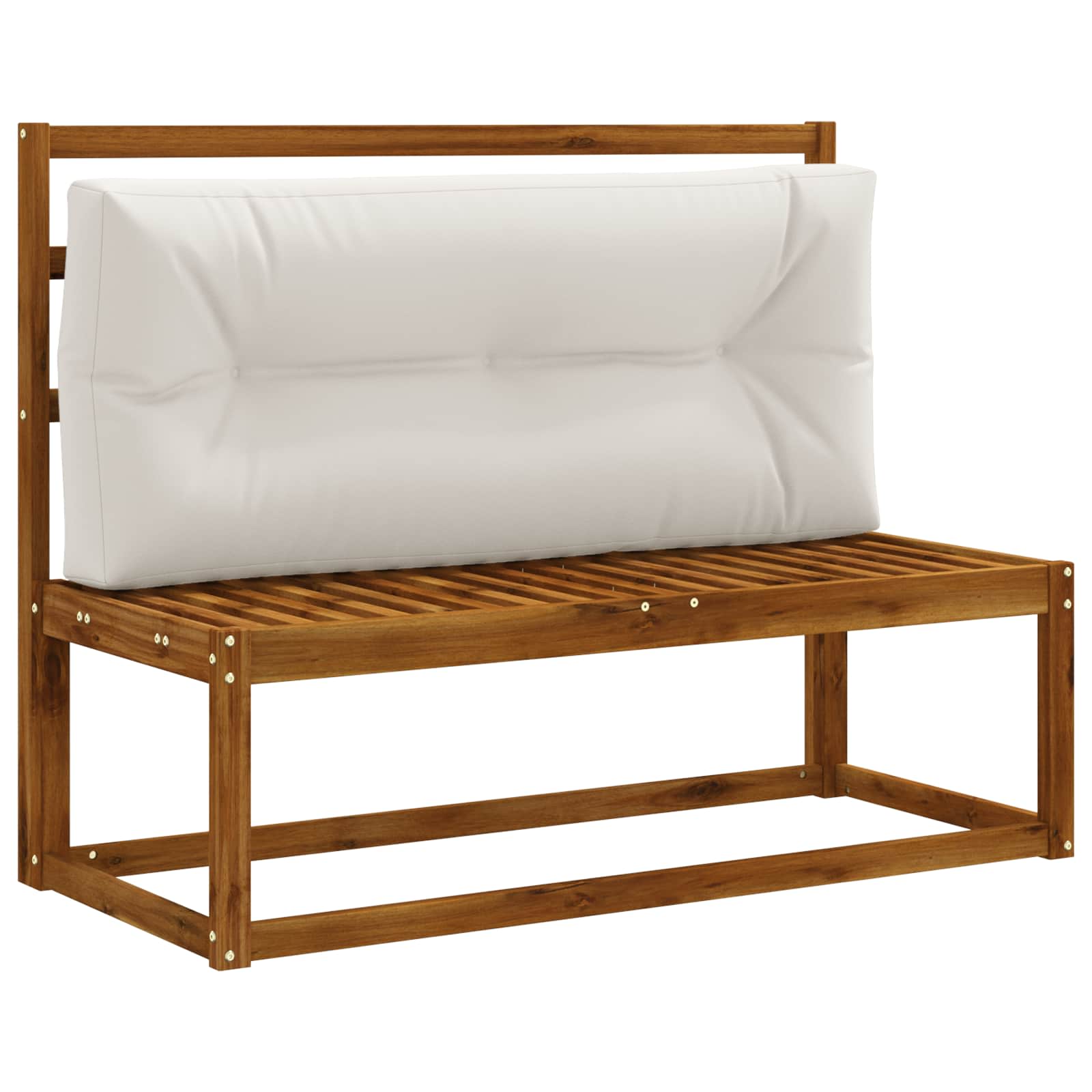 vidaXL - Palletrugkussen - VIANEN - 100% - Polyester - Wit - 120 - x - 60 - x - 12 - cm