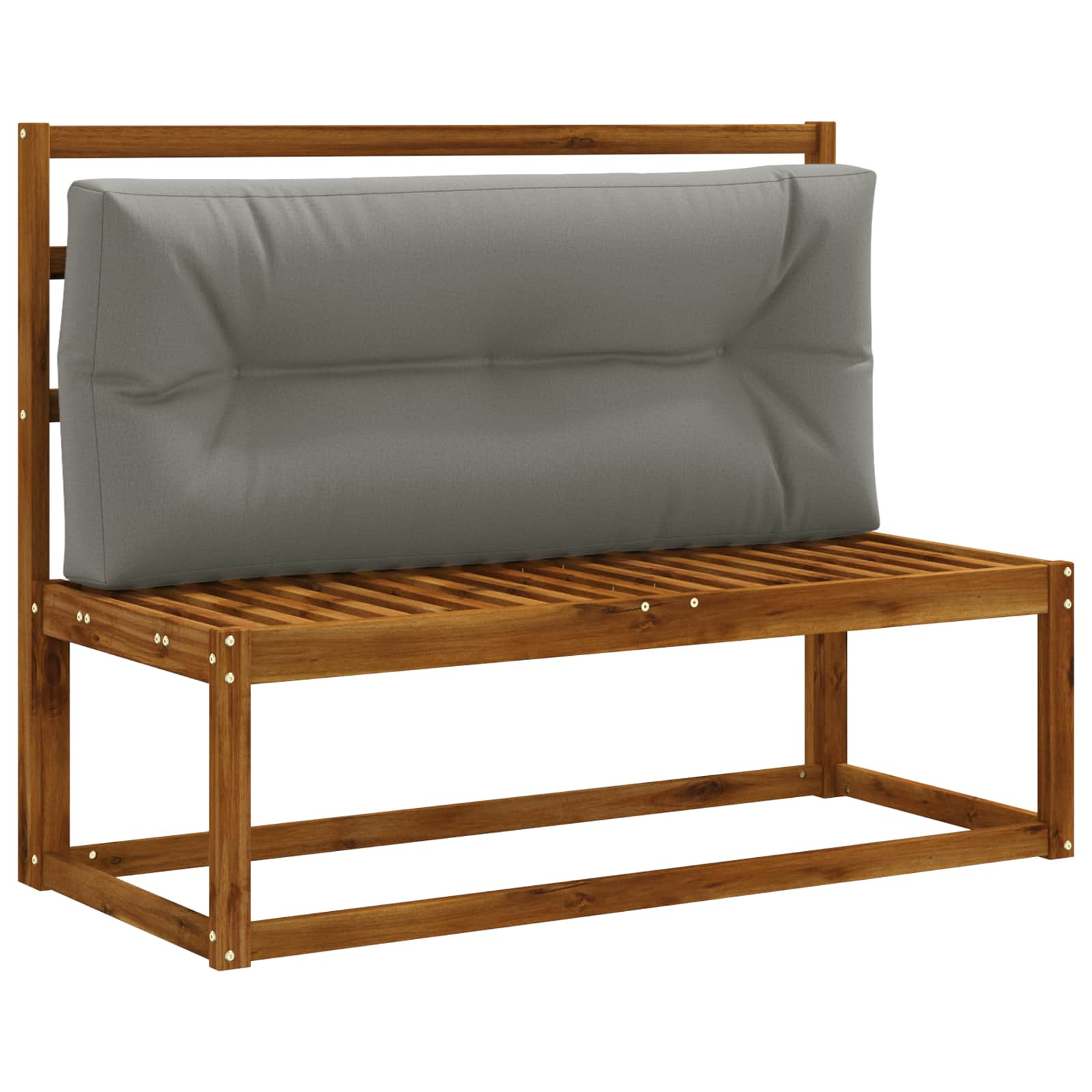 vidaXL Pallet Rugkussen VIANEN 100% Polyester Grijs 120 x 60 x 12 cm, foto 2