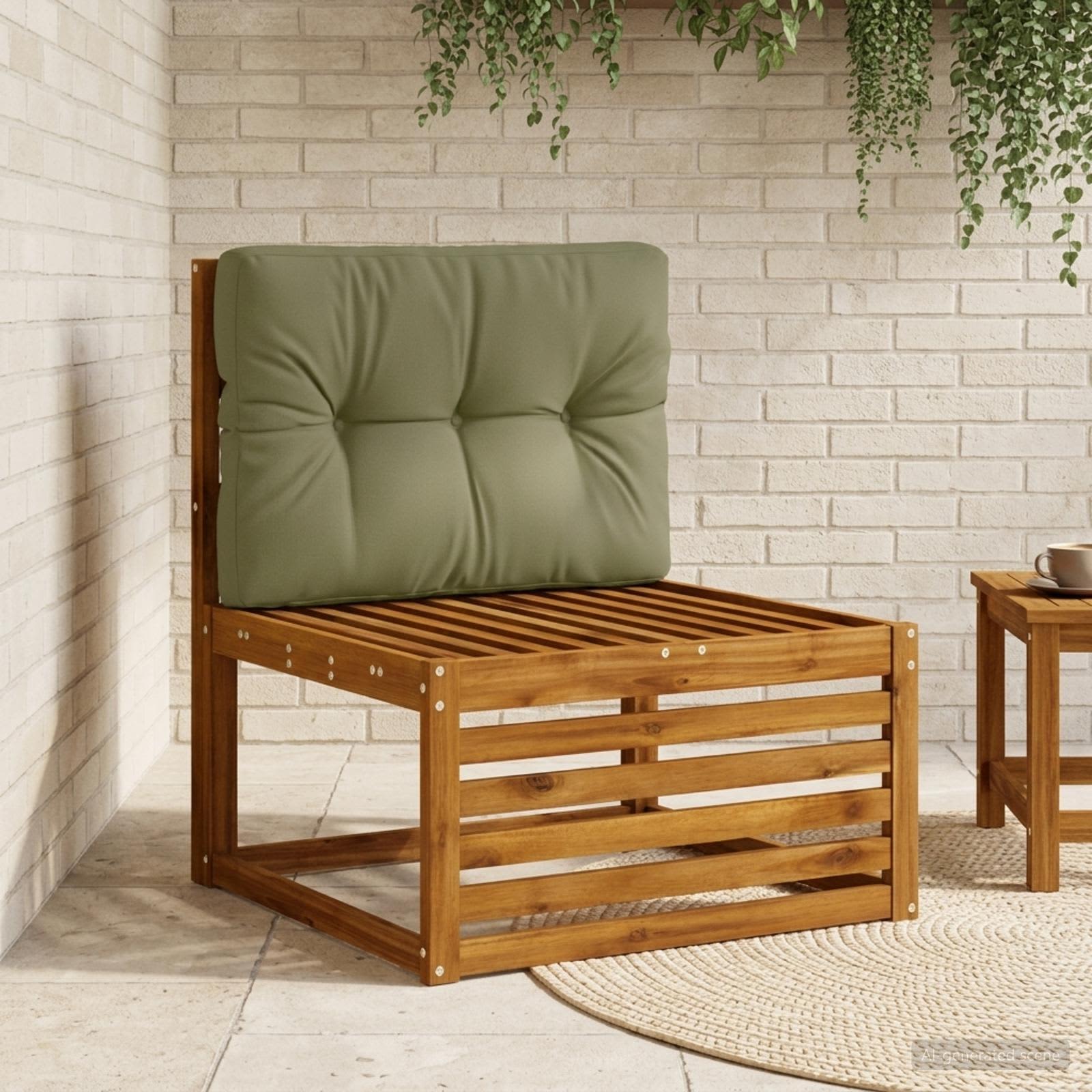 Pallet Rugkussen VIANEN 100% Polyester Olijfgroen image 1