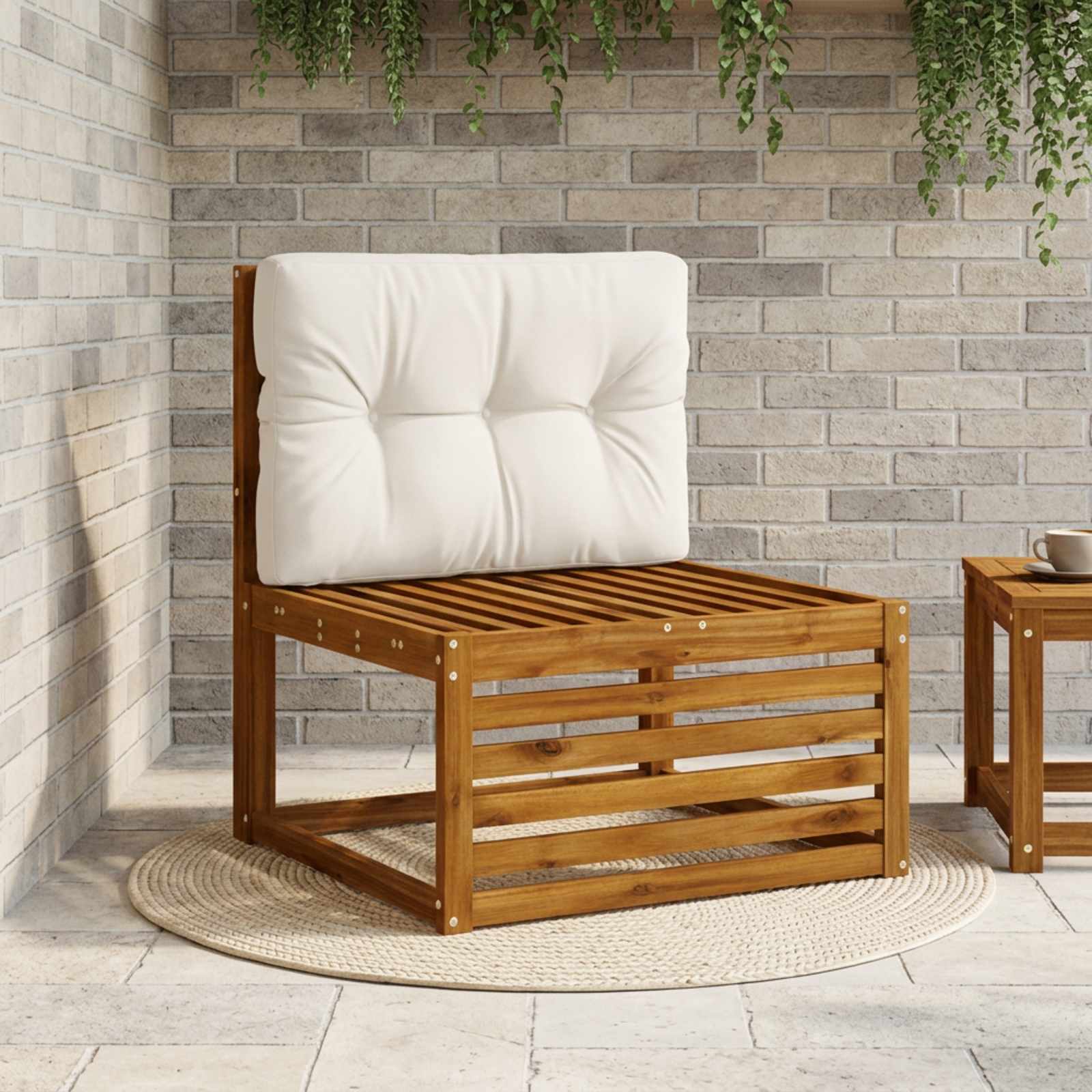 Pallet Rugkussen VIANEN 100% Polyester Wit 70 x 60 x 12 cm image 1