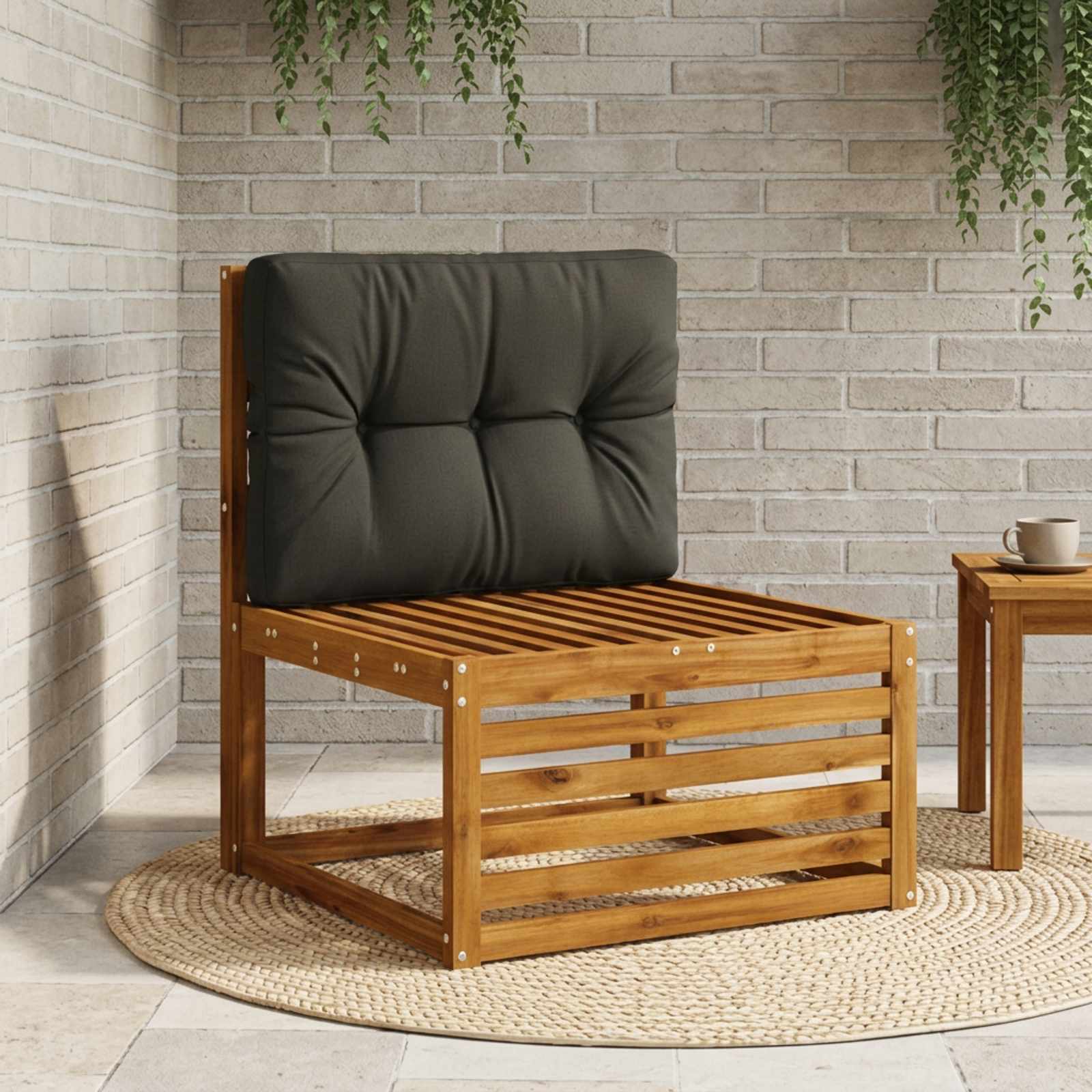 Pallet Rugkussen VIANEN 100% Polyester Zwart 70 x 60 x 12 cm image 1