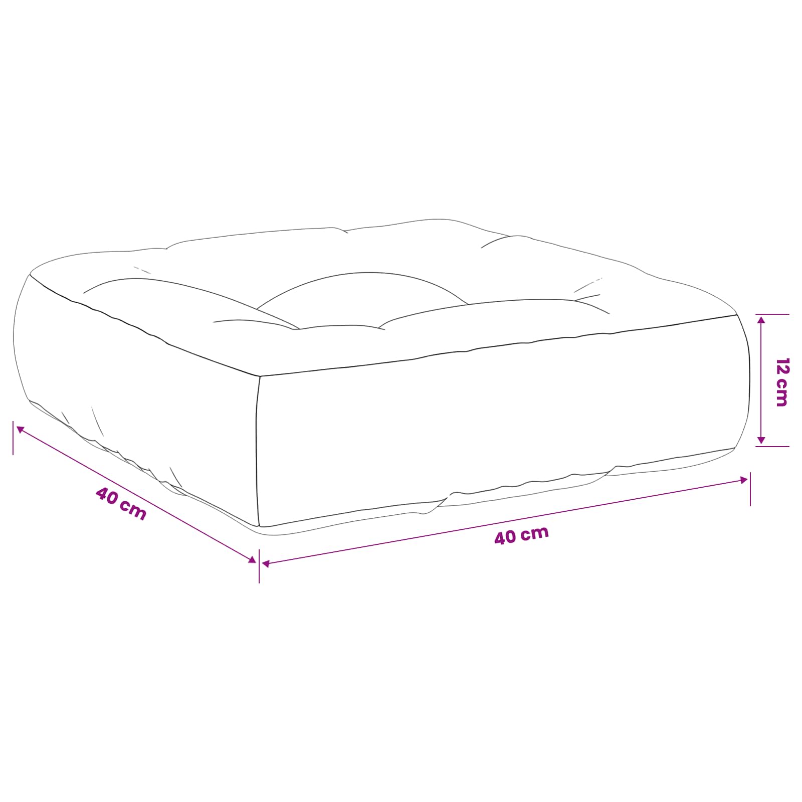 1-Piece Zitkussen VIANEN 100% Polyester Wit 40 x 40 x 12 cm image 8