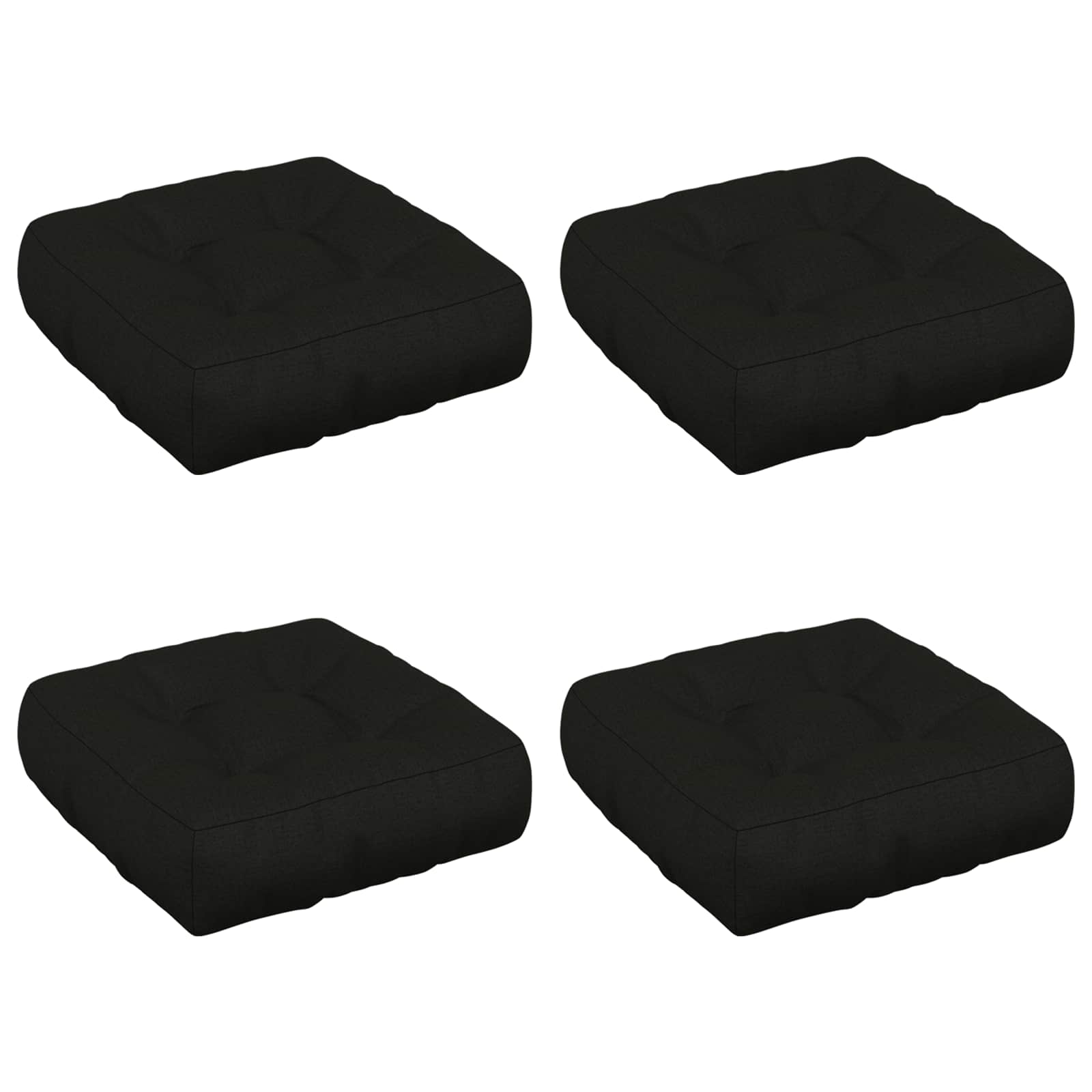 4-Piece Zitkussens VIANEN 4 pcs 100% Polyester Zwart image 2