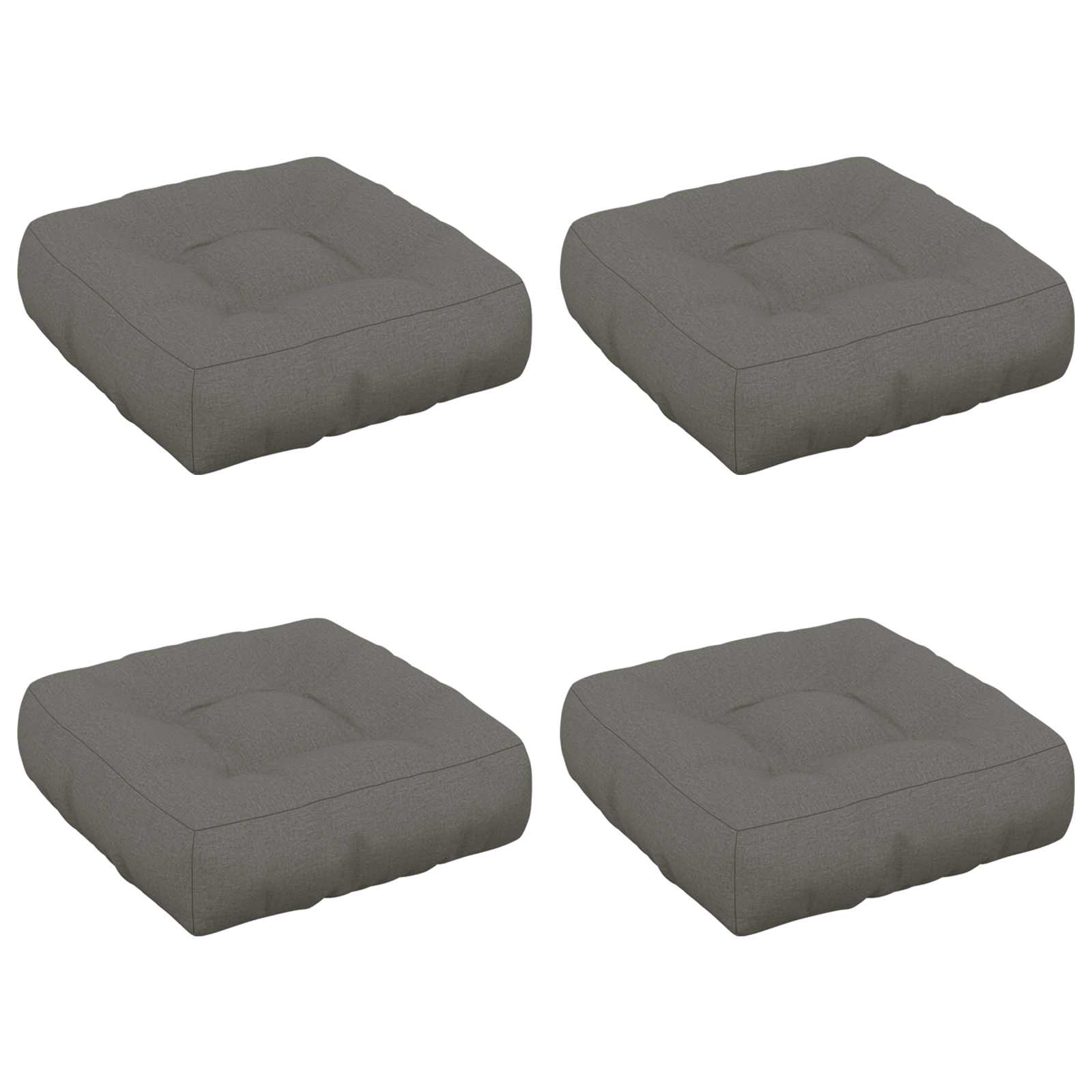 vidaXL 4-dielne sedacie vankúše VIANEN 4 ks 100% polyester Sivá