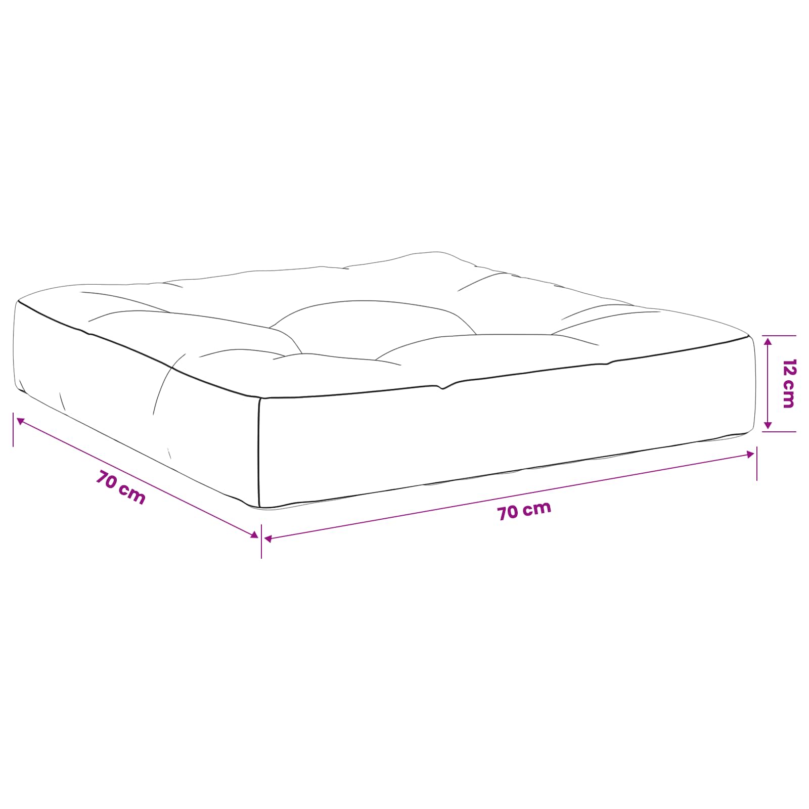 1-Piece Zitkussen VIANEN 100% Polyester Zwart 70 x 70 x 12 cm image 8