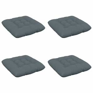 vidaXL Istumispatjad VIANEN 4 tk 100% Pol&uuml;ester Sinine 40 x 40 x 12 cm