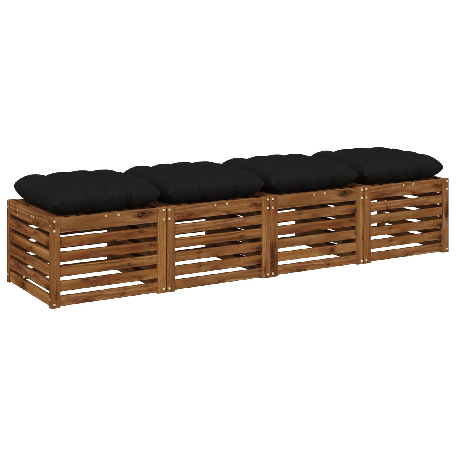 Zitkussens VIANEN 4 st 100% Polyester Zwart 40 x 40 x 12 cm image 3
