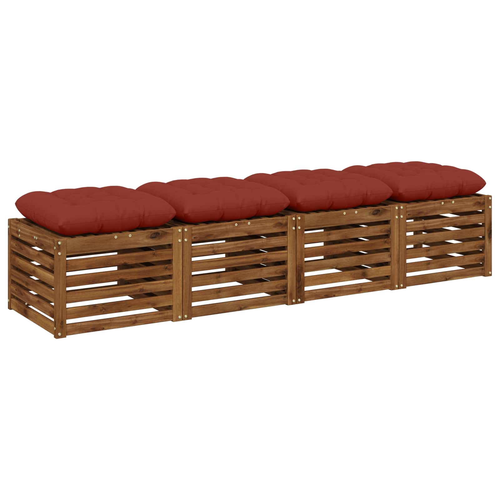Zitkussens VIANEN 4 st 100% Polyester Rood 40 x 40 x 12 cm image 3