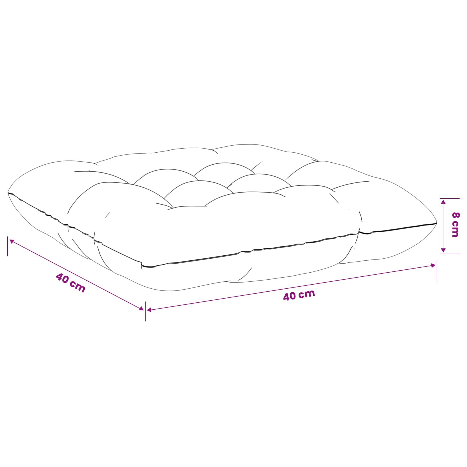 Zitkussens VIANEN 4 st 100% Polyester Grijs 40 x 40 x 12 cm image 8