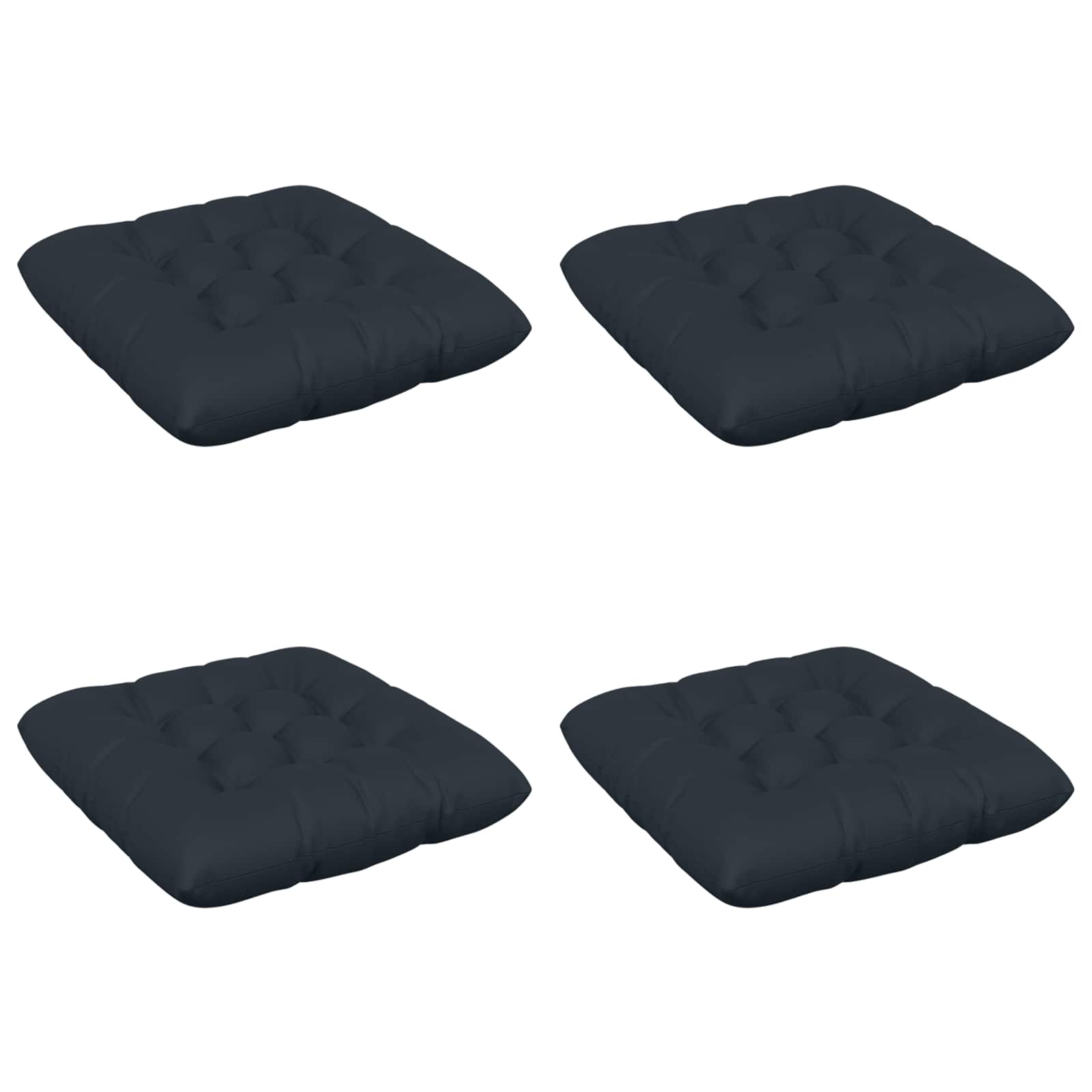 vidaXL Vankúše na sedenie VIANEN 4 ks 100% polyester Tmavomodrá
