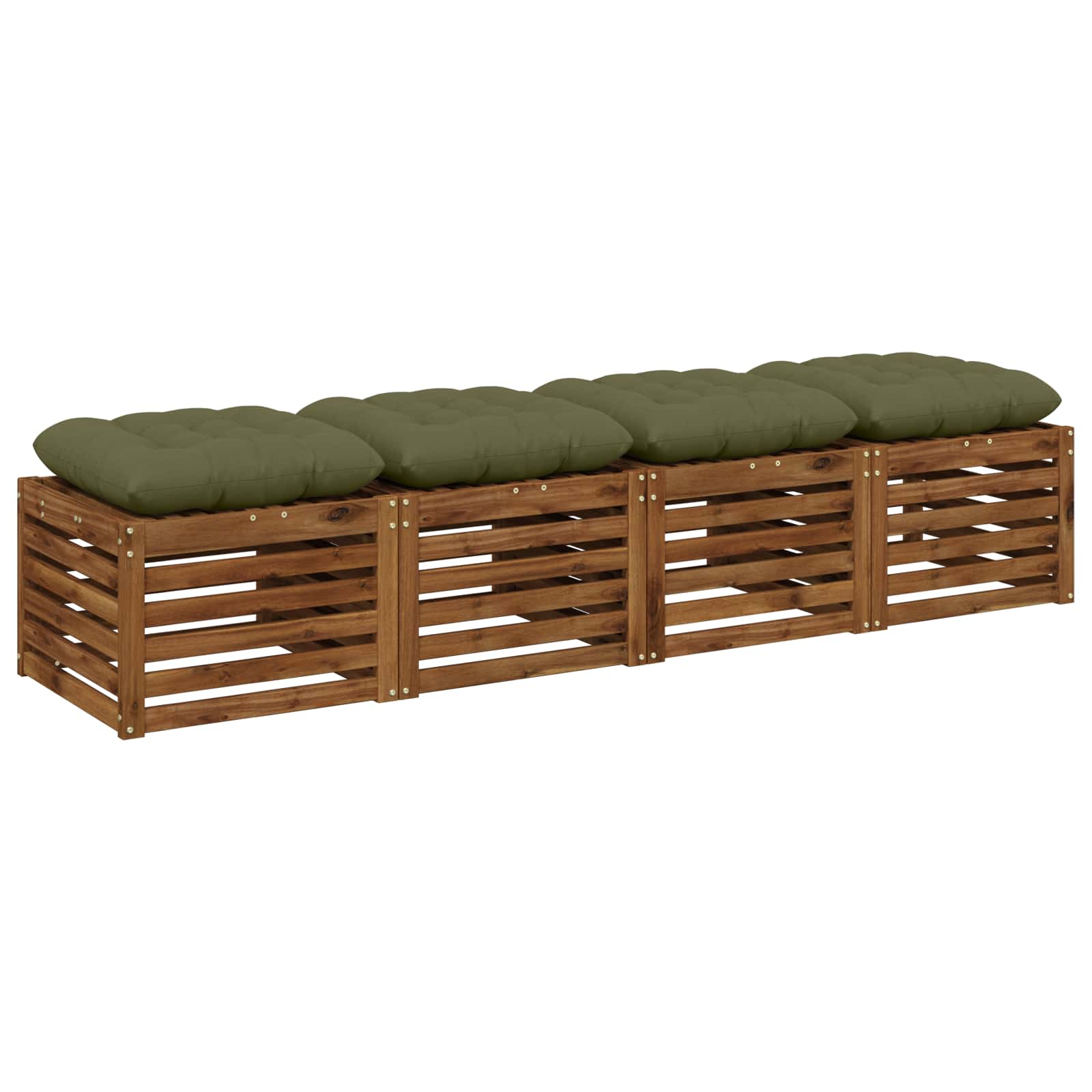 Zitkussens VIANEN 4 st 100% Polyester Olijfgroen image 3