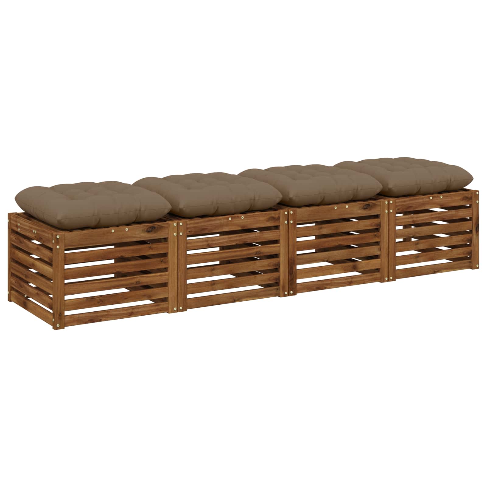 Zitkussens VIANEN 4 st 100% Polyester Taupe 50 x 50 x 12 cm image 3