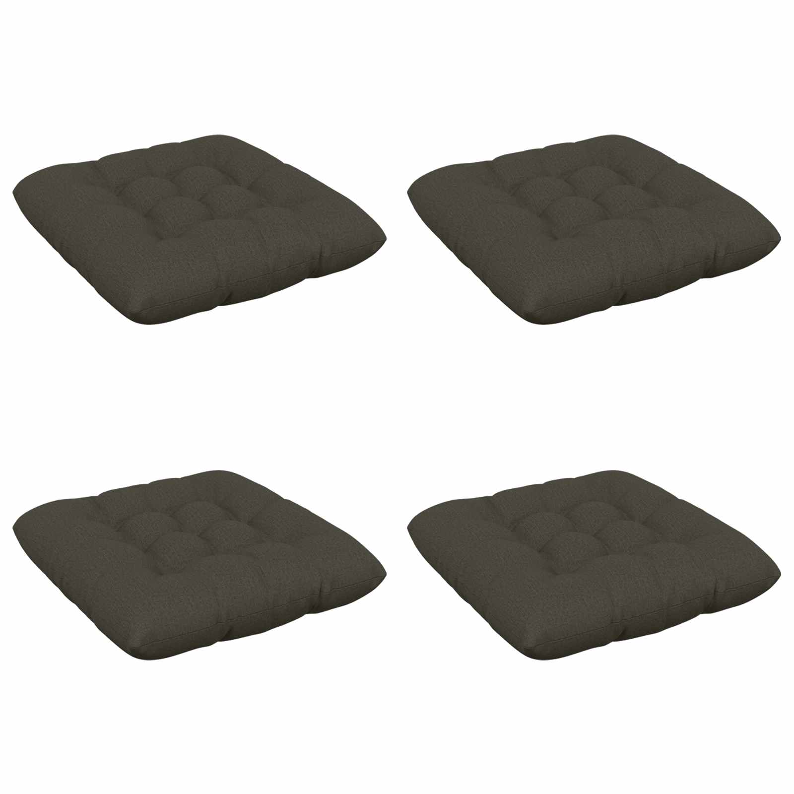 Zitkussens VIANEN 4 st 100% Polyester Antraciet 50 x 50 x 12 cm image 2
