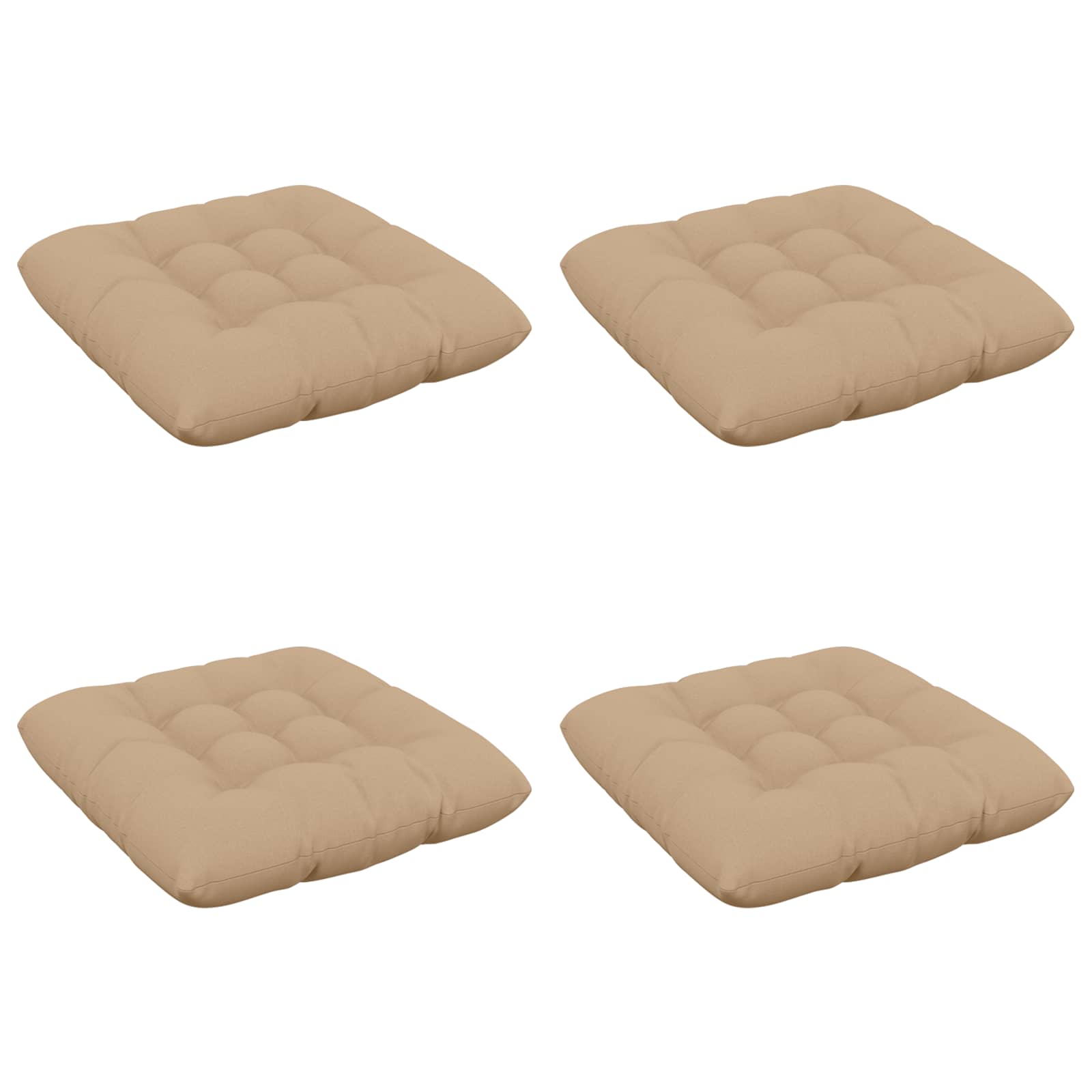 Zitkussens VIANEN 4 st 100% Polyester Zand 60 x 60 x 12 cm image 2